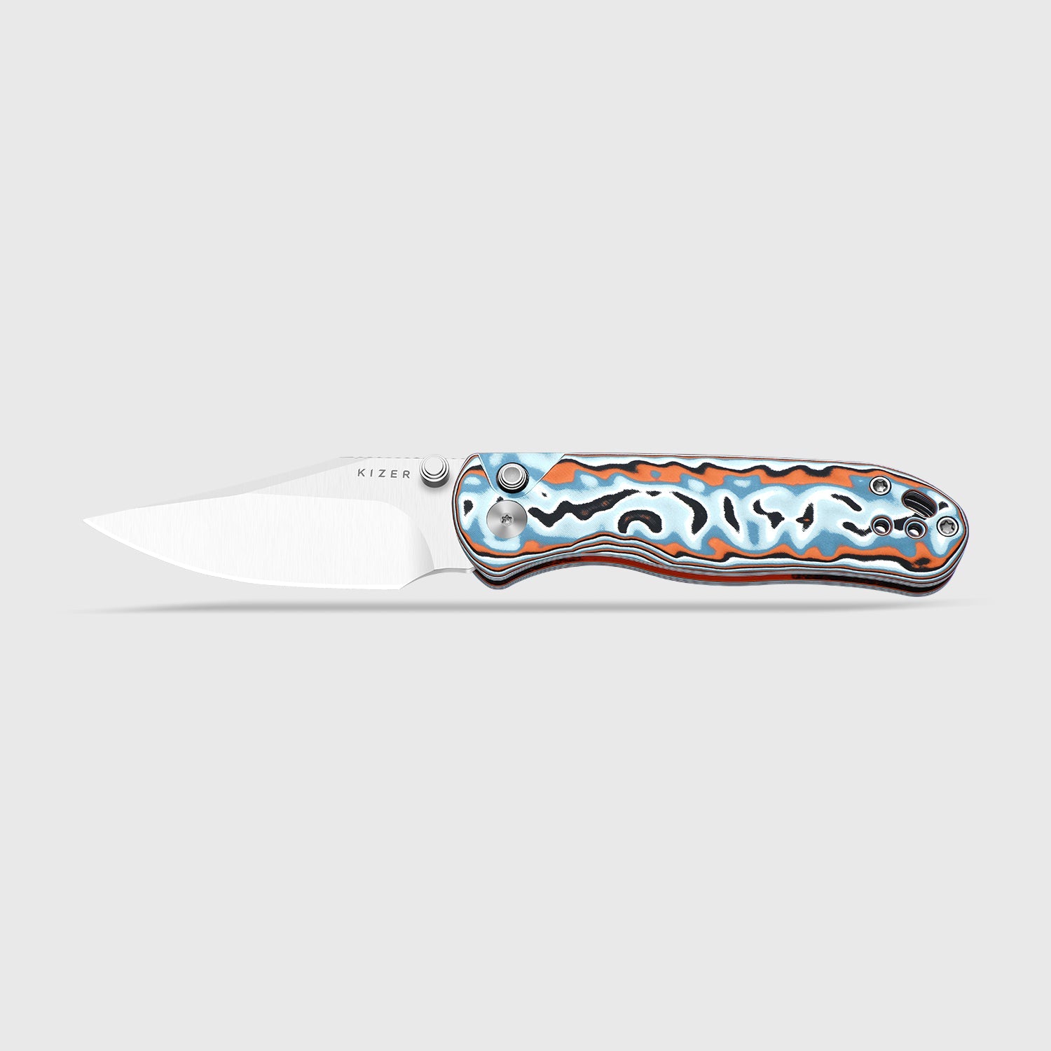 Drop Bear® 2 | Kizer Button Liner Lock™ | Nitro.V | Micarta With Vortex Pattern | KizerV™ 3619.2PR4