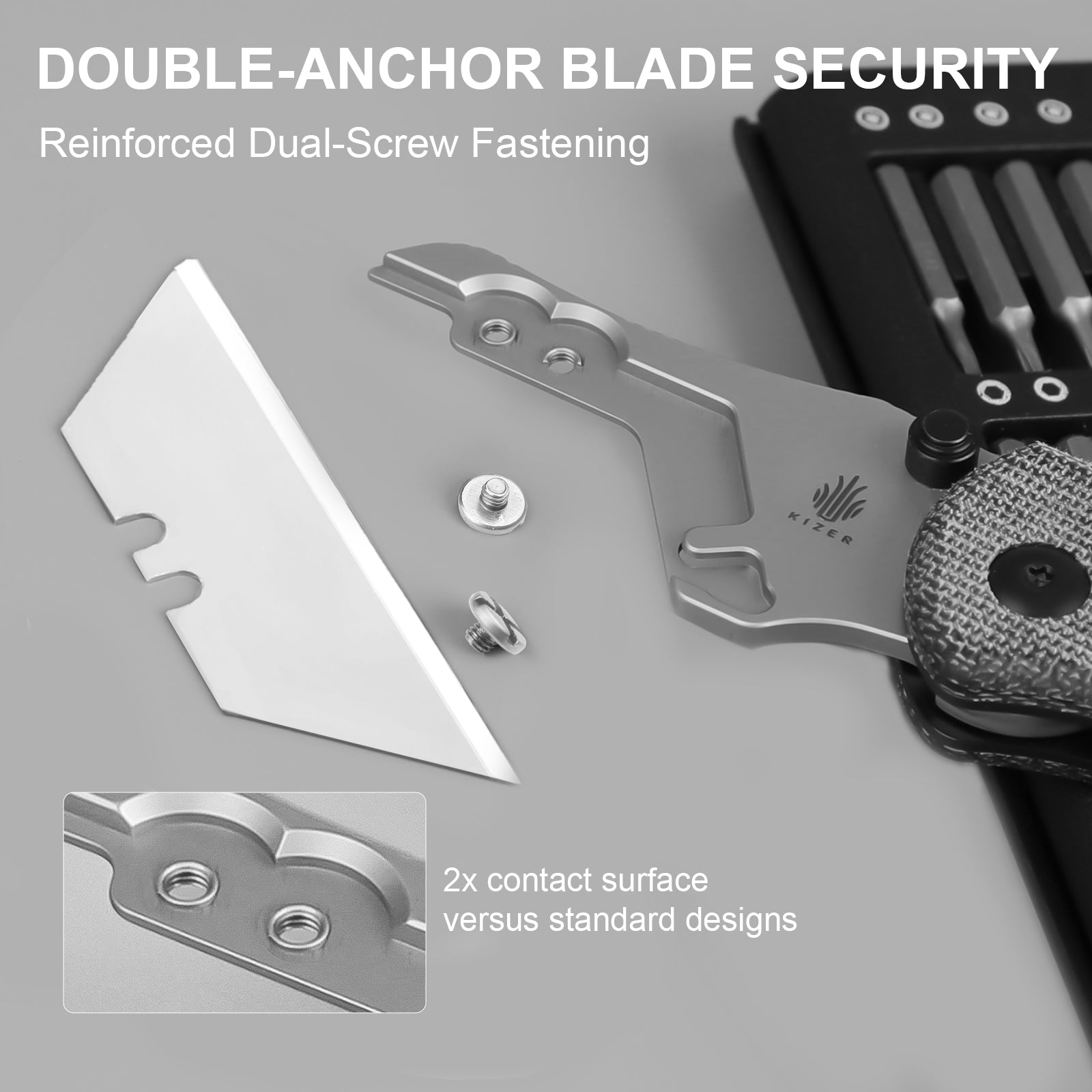 Drop Bear® Utility | Kizer Clutch Lock™ | Uti BEAR 1 | SK5 & 50Cr15MoV | Micarta | KizerV™ 3619JA3