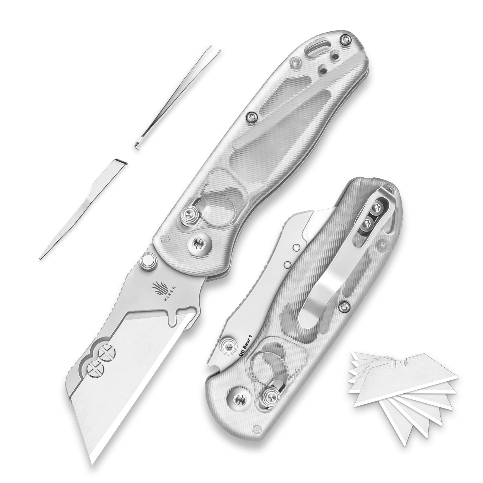 Uti BEAR 1 - 2.74 inch SK5 & 5Cr15 Acrylic V3619JA5-Kizer