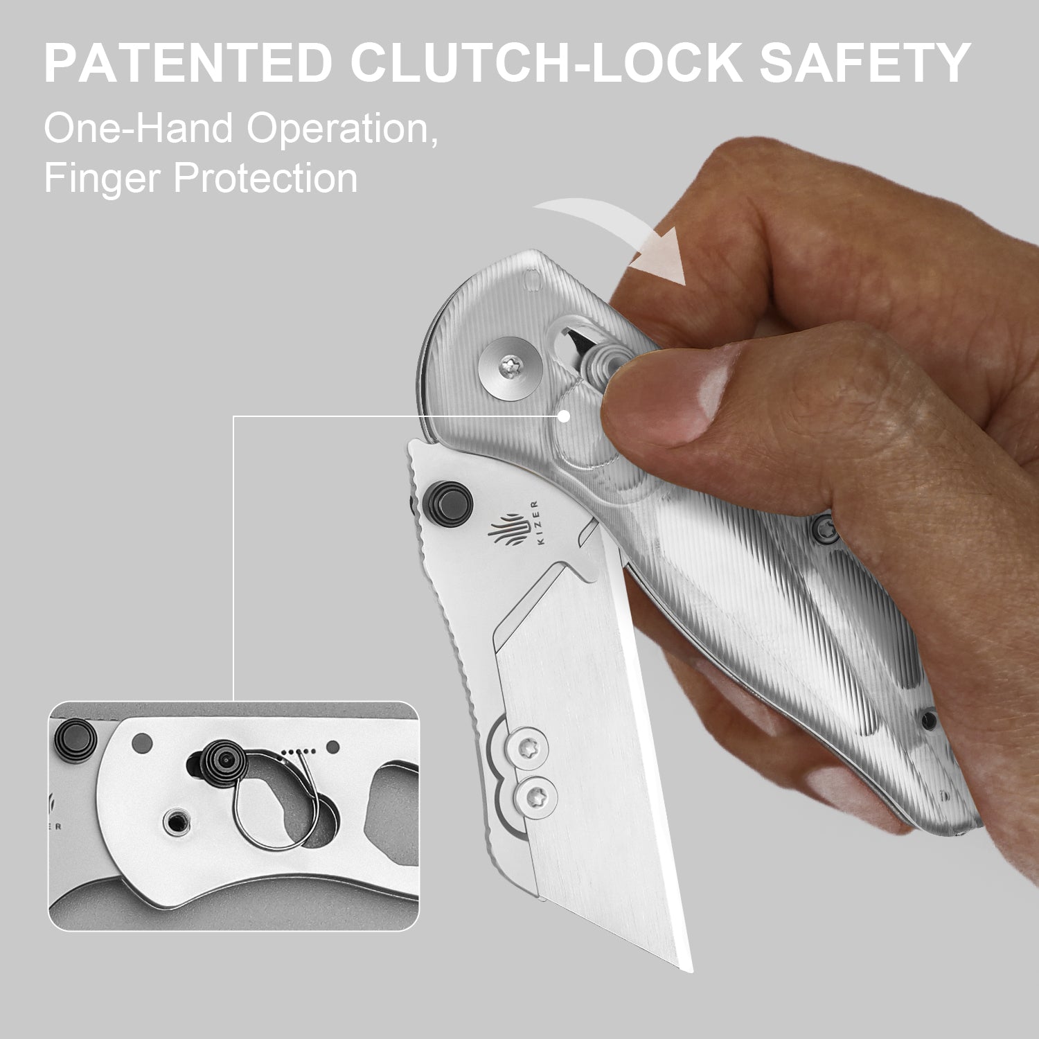 Uti BEAR 1 - 2.74 inch SK5 & 5Cr15 Acrylic V3619JA5-Kizer