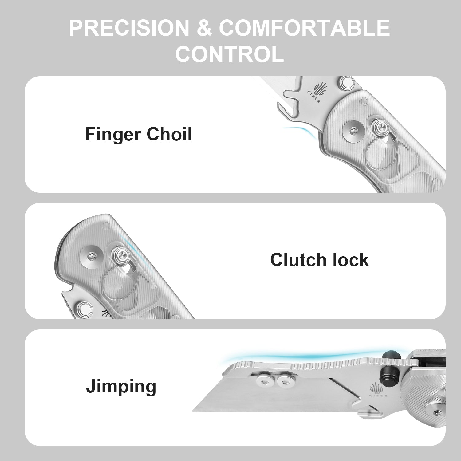 Uti BEAR 1 - 2.74 inch SK5 & 5Cr15 Acrylic V3619JA5-Kizer