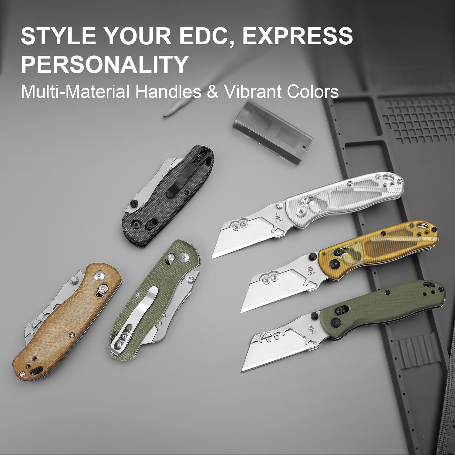 Drop Bear® Utility | Kizer Clutch Lock™ | Uti BEAR 2 | SK5 & 50Cr15MoV | G10 | KizerV™ 3619JA6