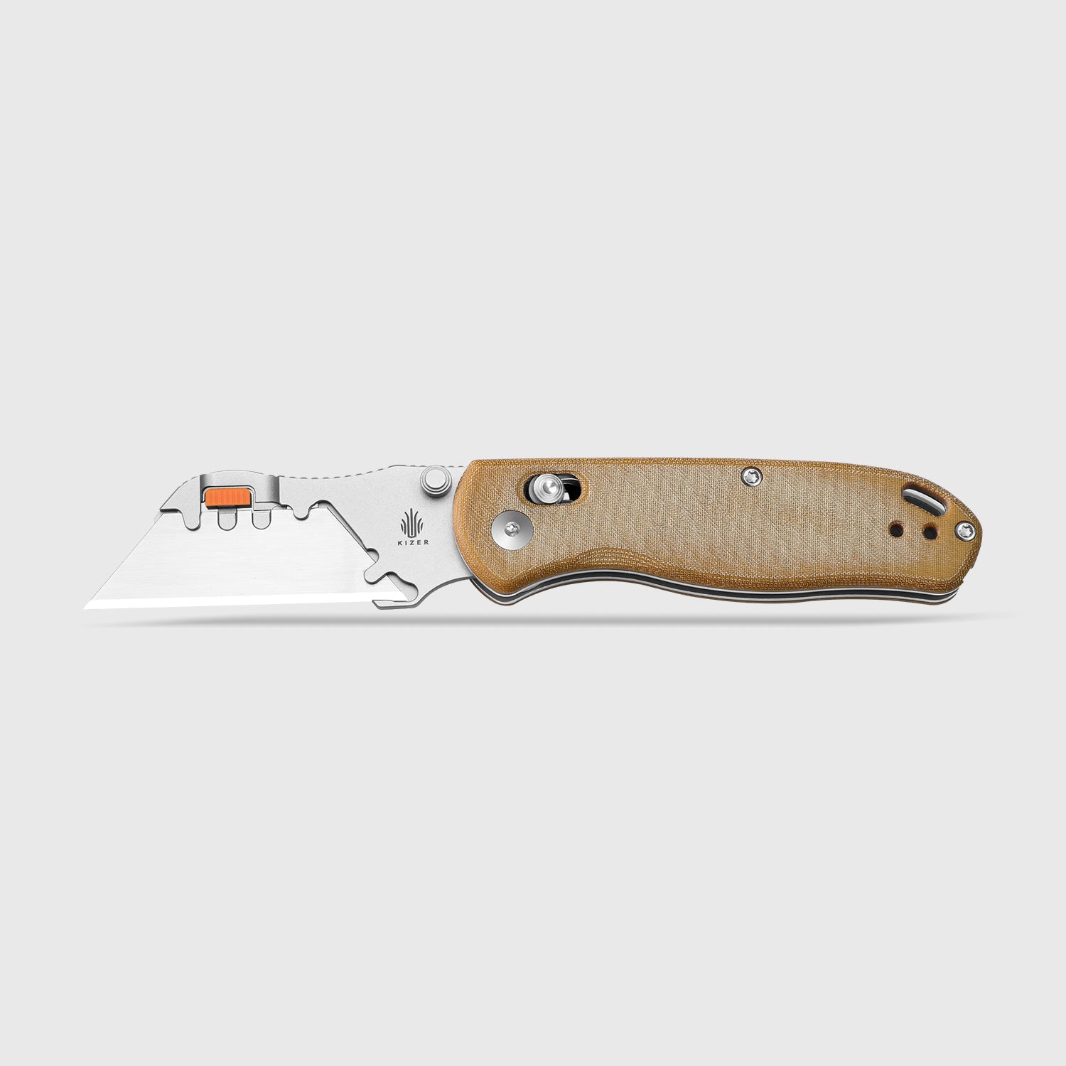 Drop Bear® Utility | Kizer Clutch Lock™ | Uti BEAR 2 | SK5 & 50Cr15MoV | Micarta | KizerV™ 3619JA7