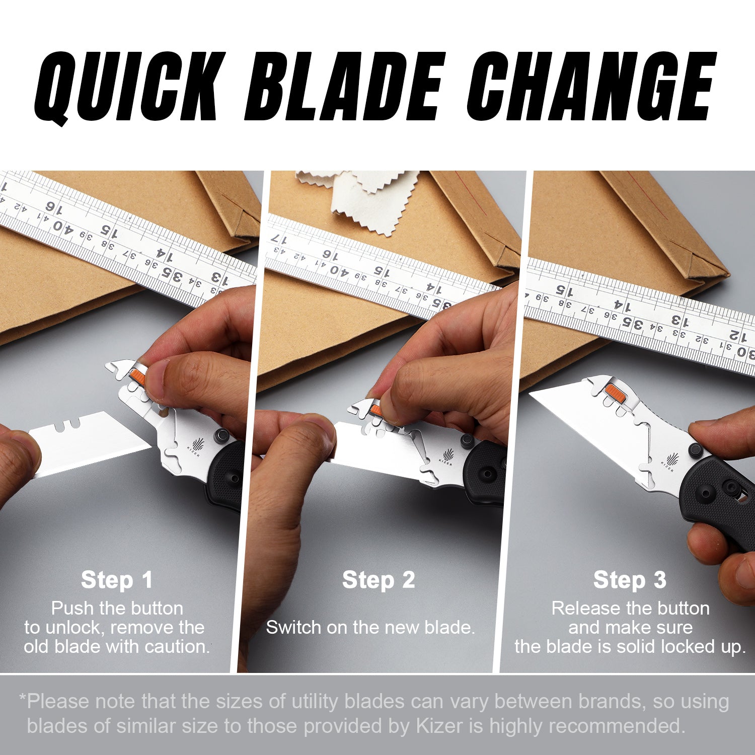 Drop Bear® Utility | Kizer Clutch Lock™ | Uti BEAR 2 | SK5 & 50Cr15MoV | Micarta | KizerV™ 3619JA7