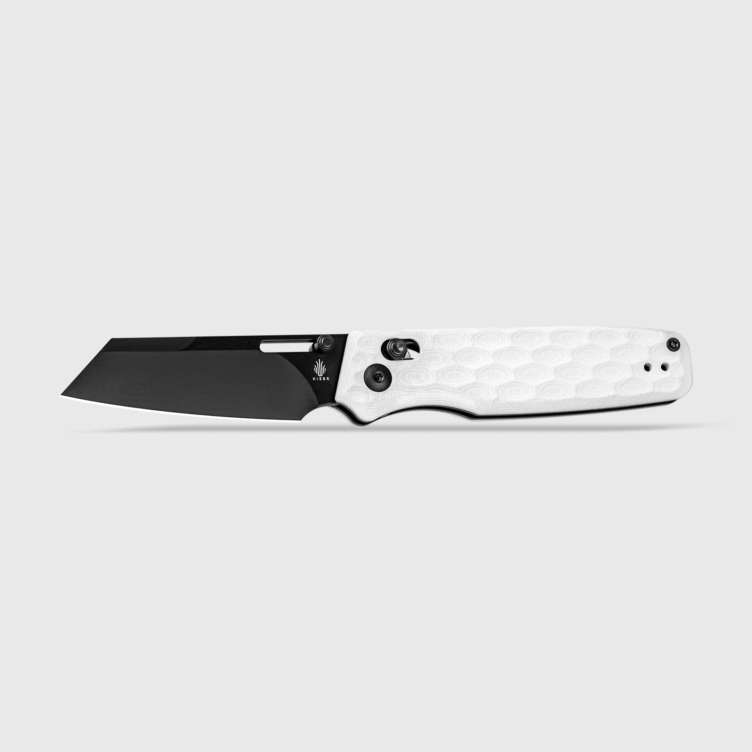 【希少】KINGSTON 手巻き ホワイト ムーンフェイズ デイデイト Task 3.04 inch NitroV Blade Clutch Lock White G10 Handle V3641A1-Kizer