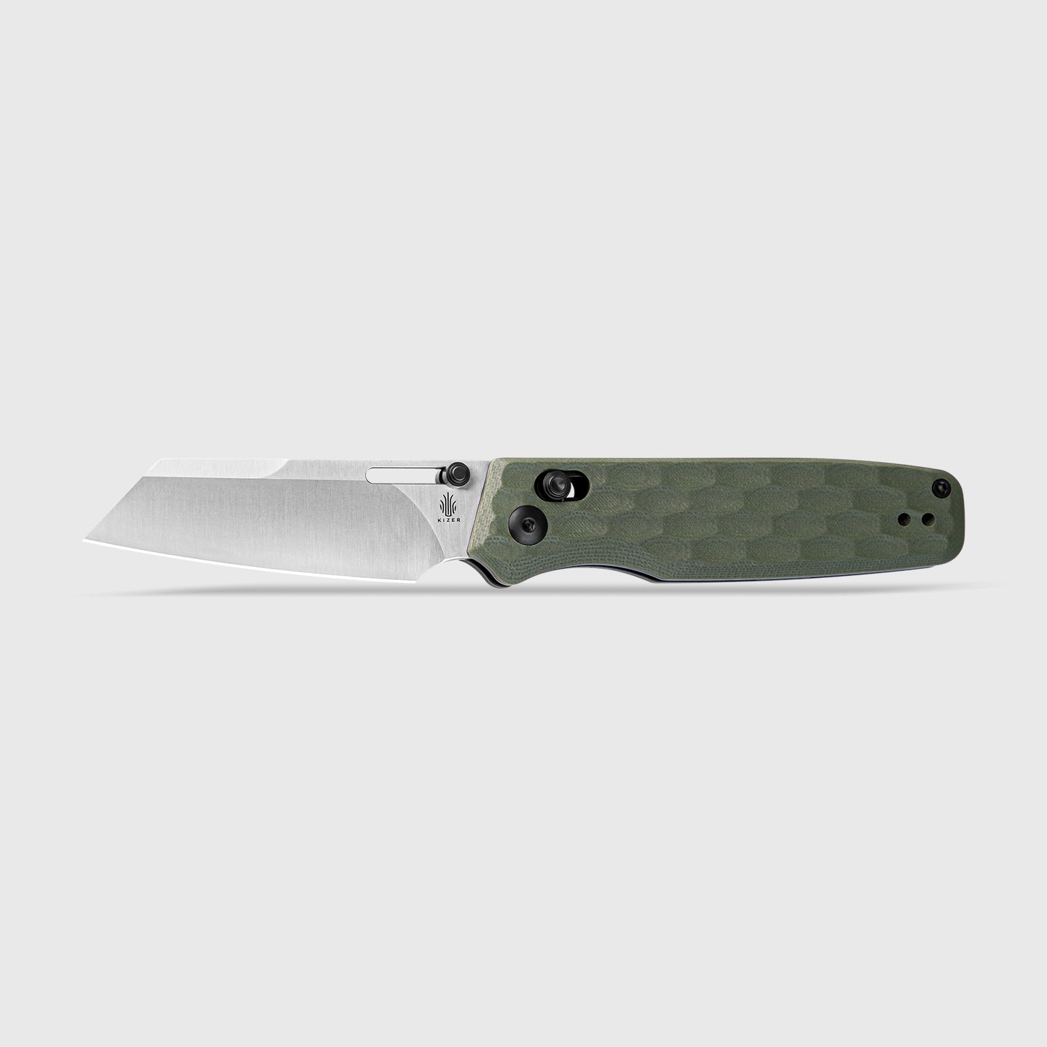 梛 Task 3.04 inch 154CM Blade Clutch Lock Green G10 Handle V3641C3-Kizer