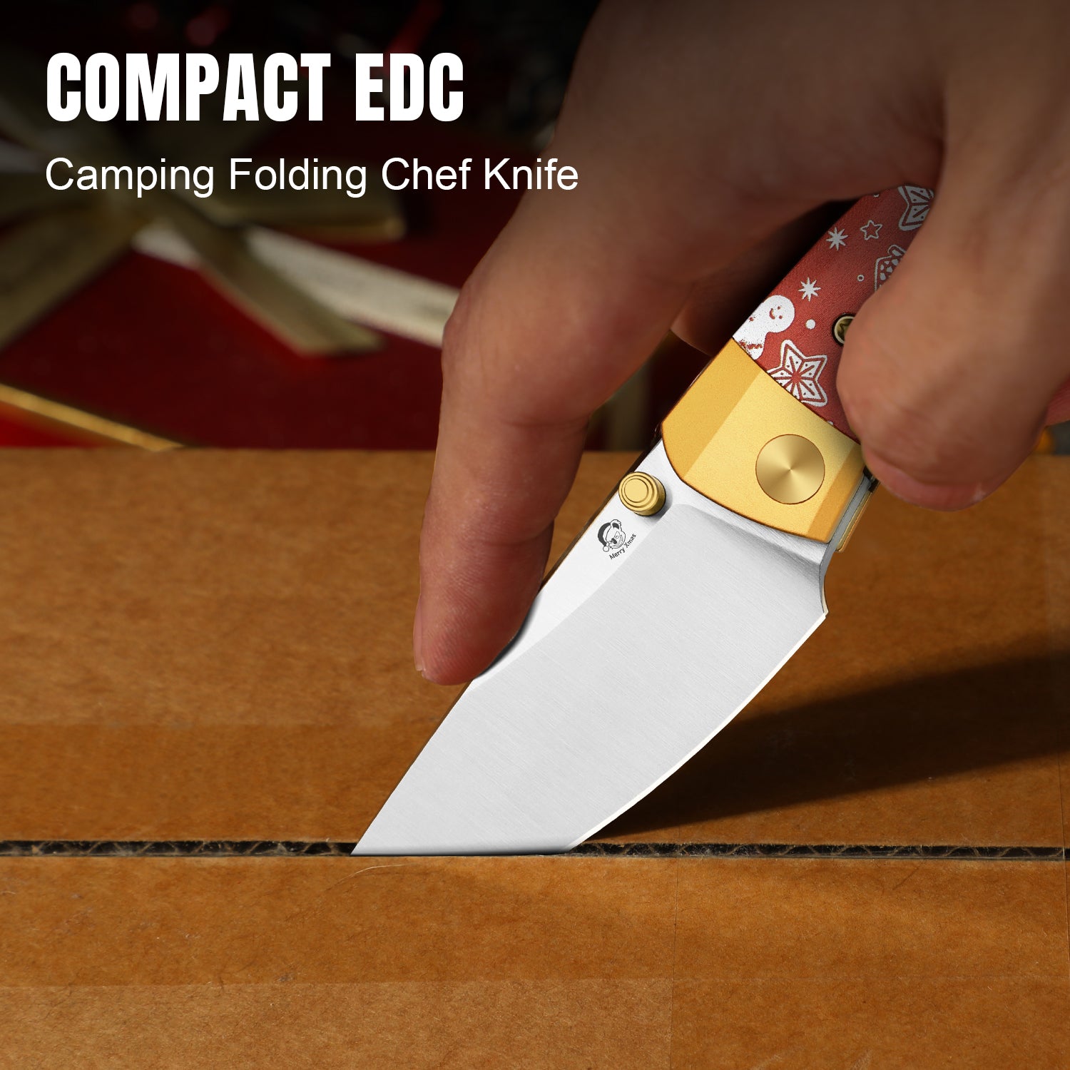 Christmas | Mini MoMo | Nitro-V | Aluminum &  Micarta | KizerV™ 3663MC1 | Limited