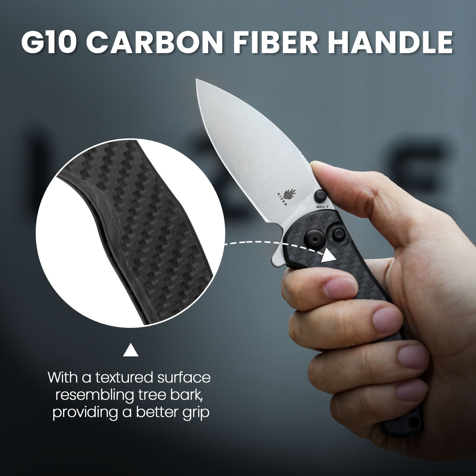 Mini Grouper | Nitro V | G10 Carbon Fiber | V3669A1