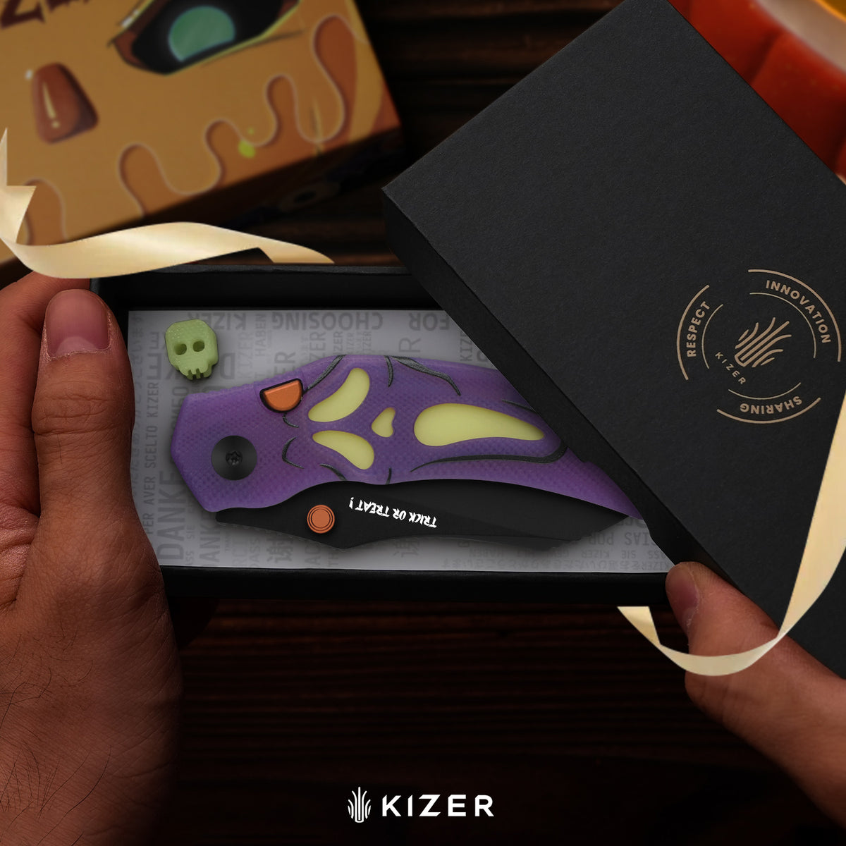 Halloween | Mini Bulldog | Nitro-V | Dual-Color GID Handle | KizerV™ 3672SBDHW1 | Halloween Special Edition