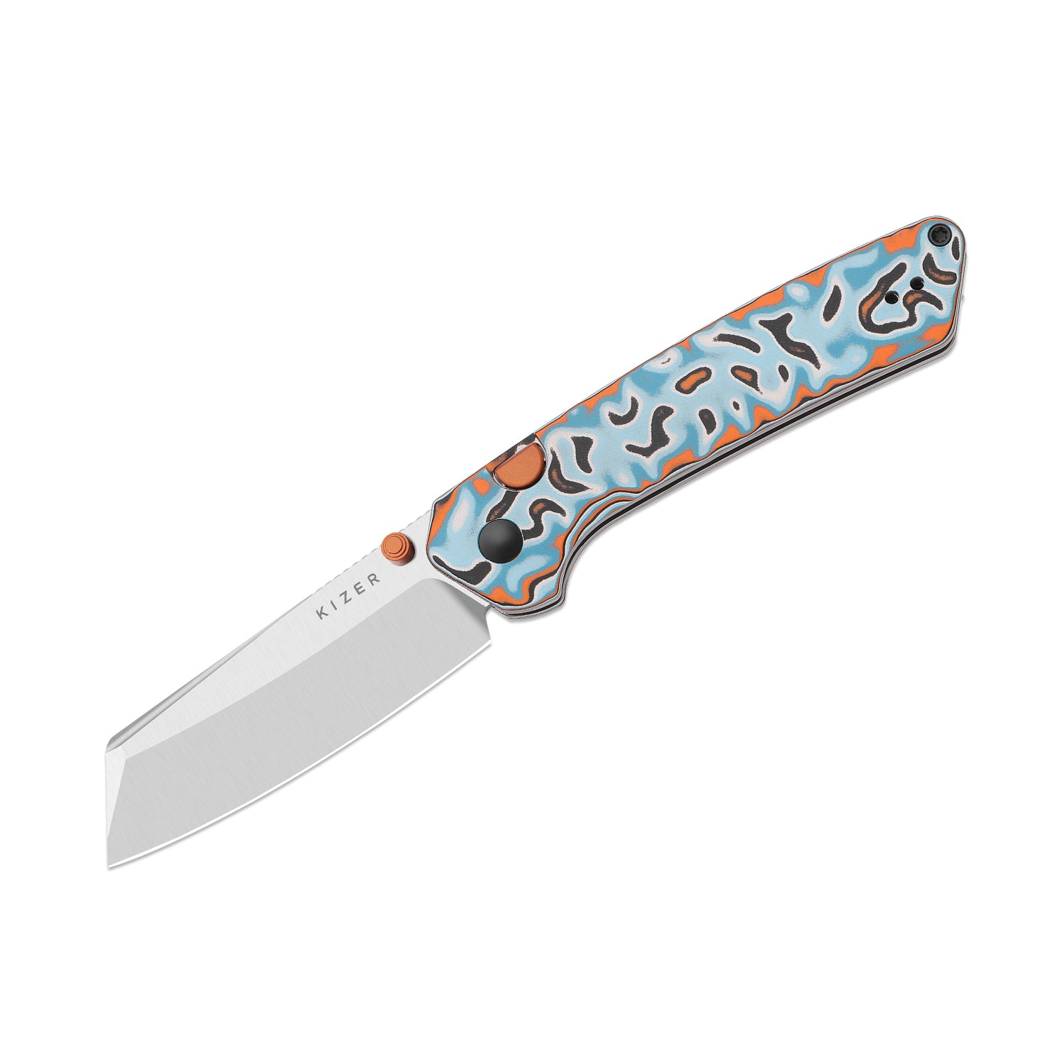 Madrac | Kizer Button Liner Lock™ | Micarta With Vortex Pattern | 14C2