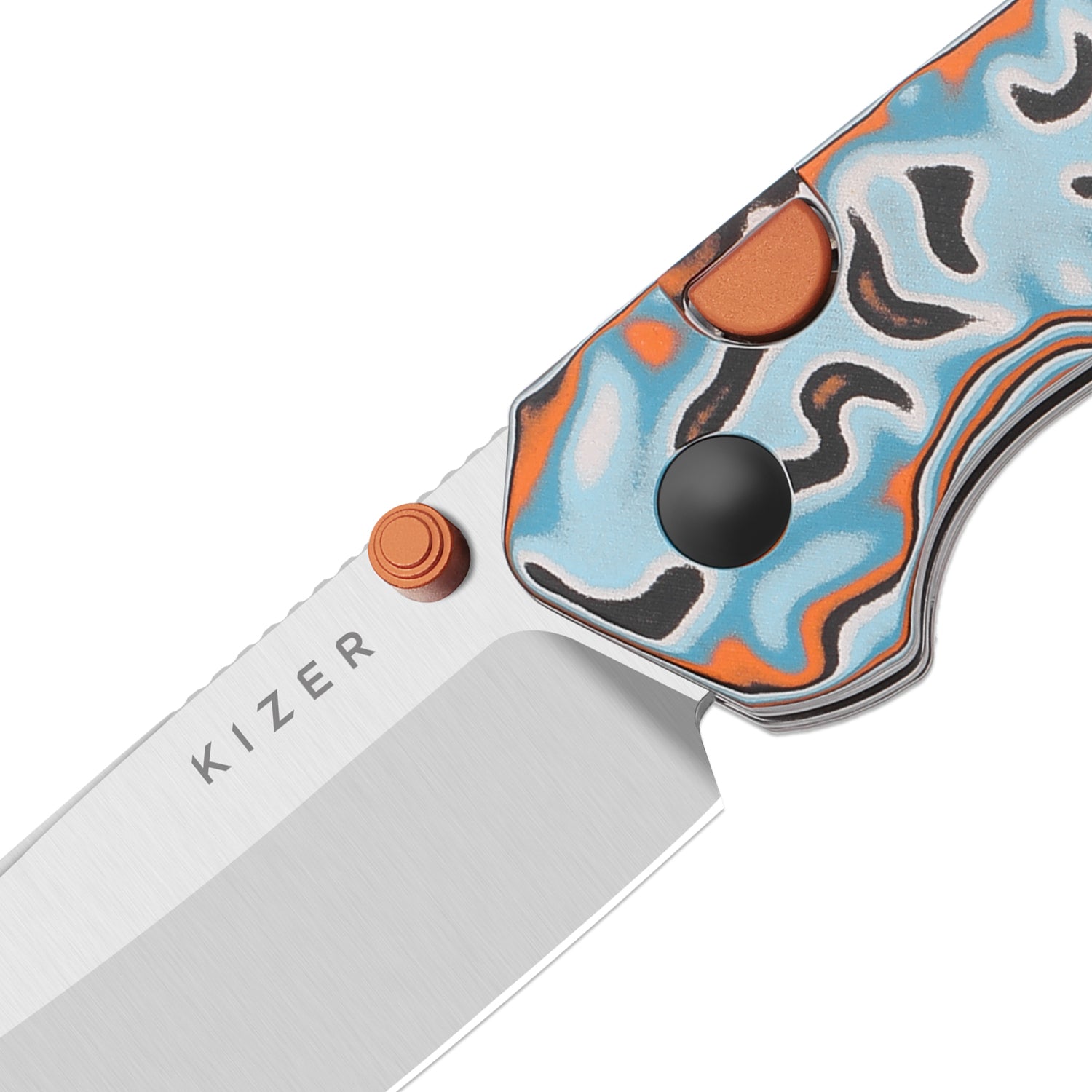 Madrac | Kizer Button Liner Lock™ | Micarta With Vortex Pattern | 14C2