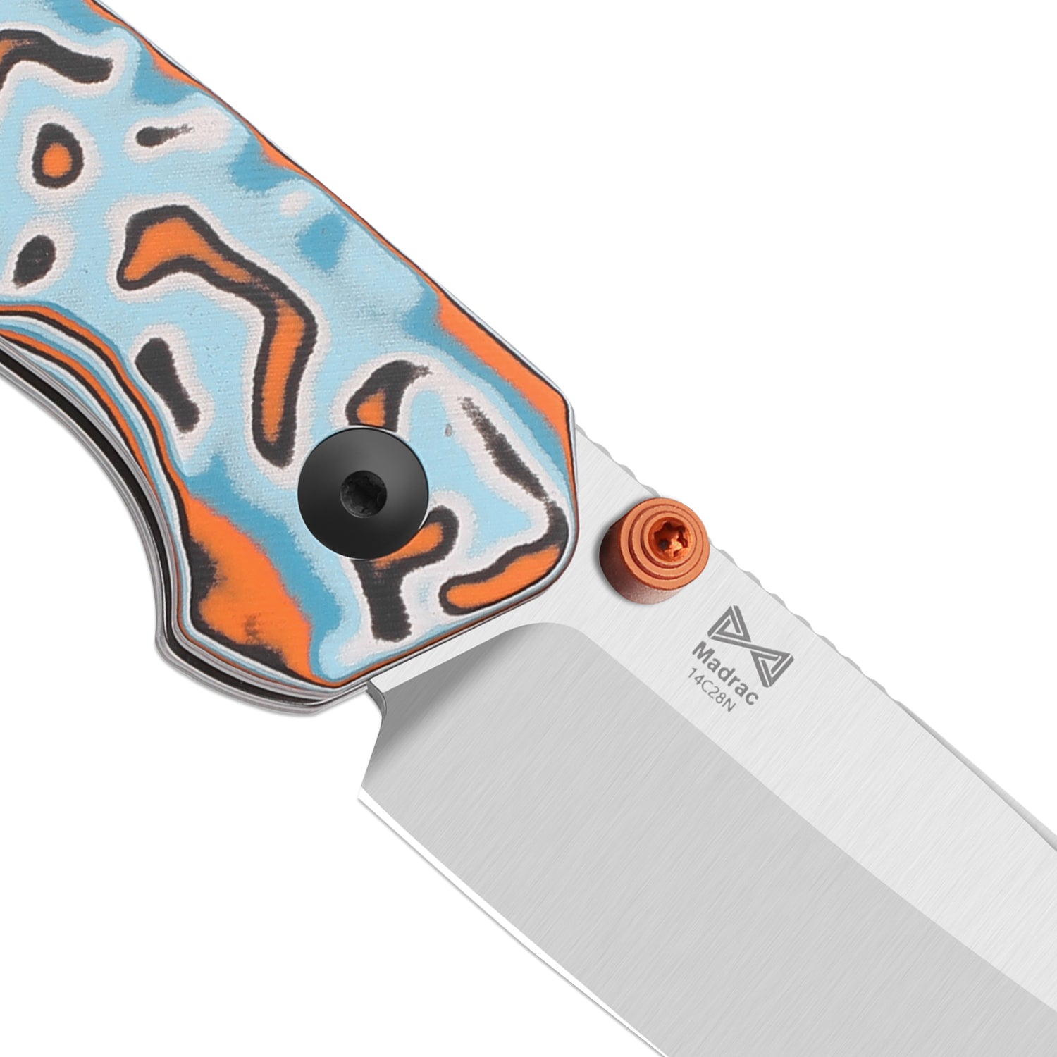 Madrac | Kizer Button Liner Lock™ | Micarta With Vortex Pattern | 14C2