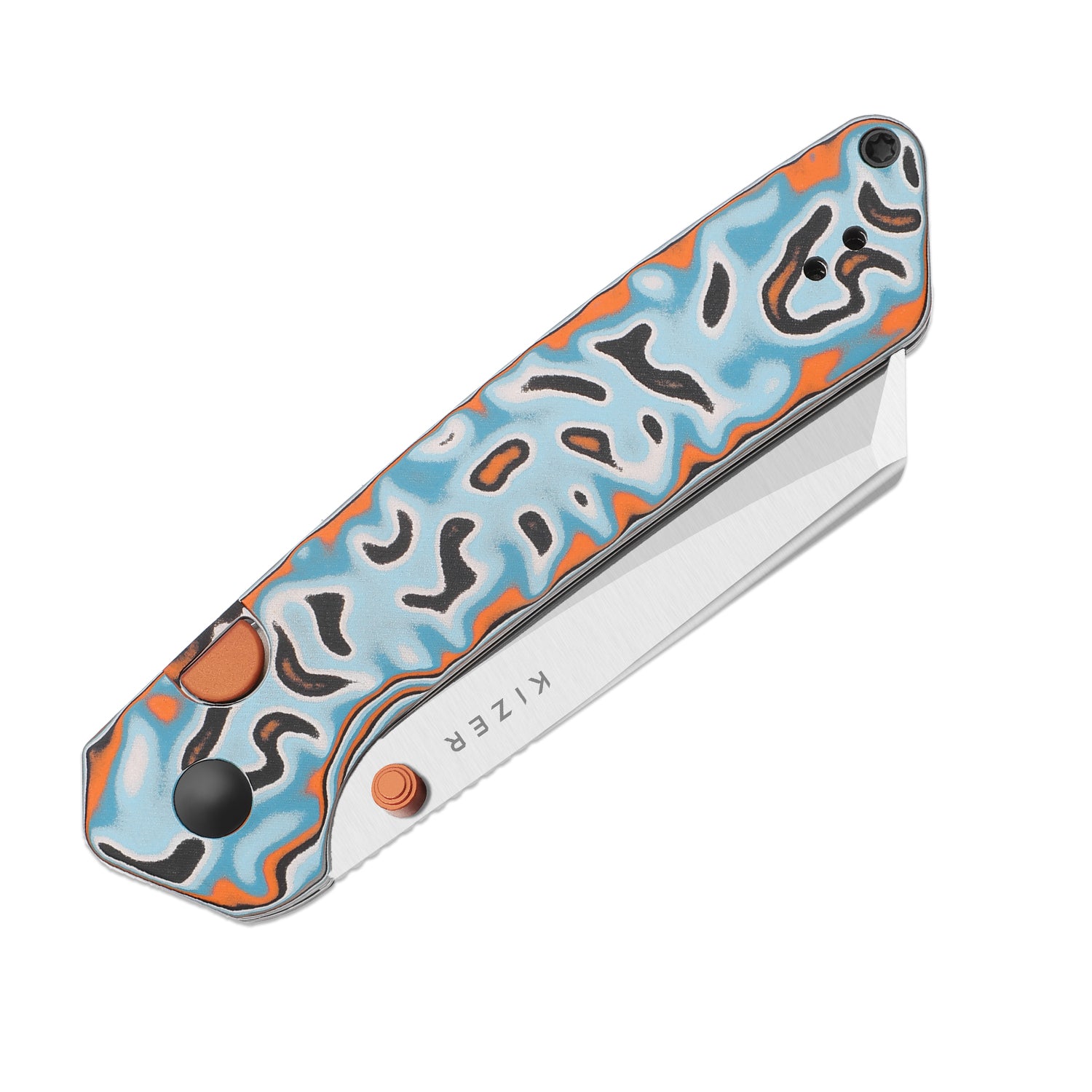 Madrac | Kizer Button Liner Lock™ | Micarta With Vortex Pattern | 14C2