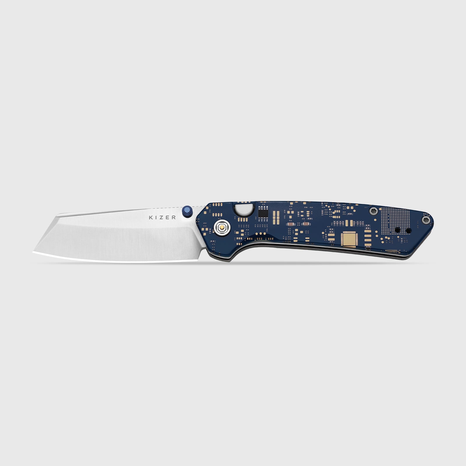 Madrac | Kizer Button Liner Lock™ | 14C28N | Resin & PCB | Black PVD Coating | KizerV™ 3693BSA3
