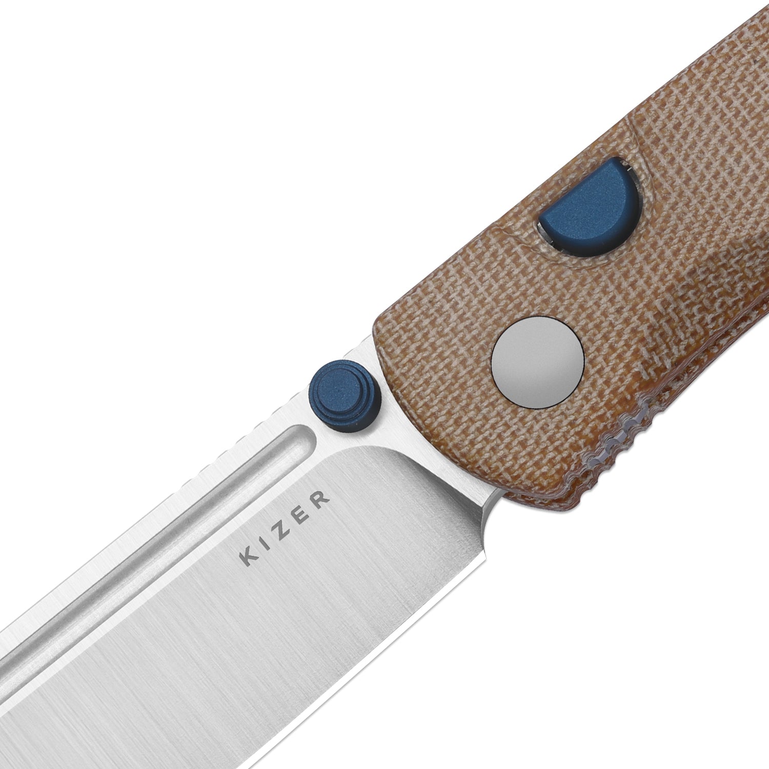 Renissance | Kizer Button Liner Lock™ | Norplex UltreX™ Micarta | N690 Satin | KizerV™ 3698A2