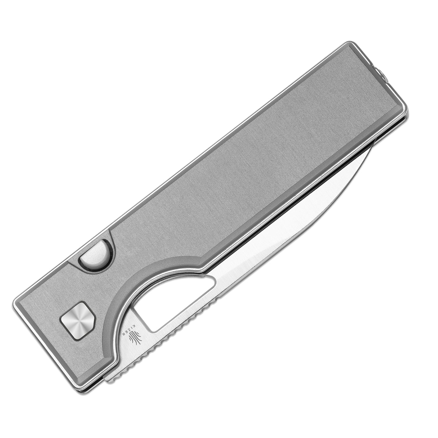 Little Ringbo | Kizer Button Liner Lock™ | Aluminum | AEB-L Satin | KizerV™ 3708A1
