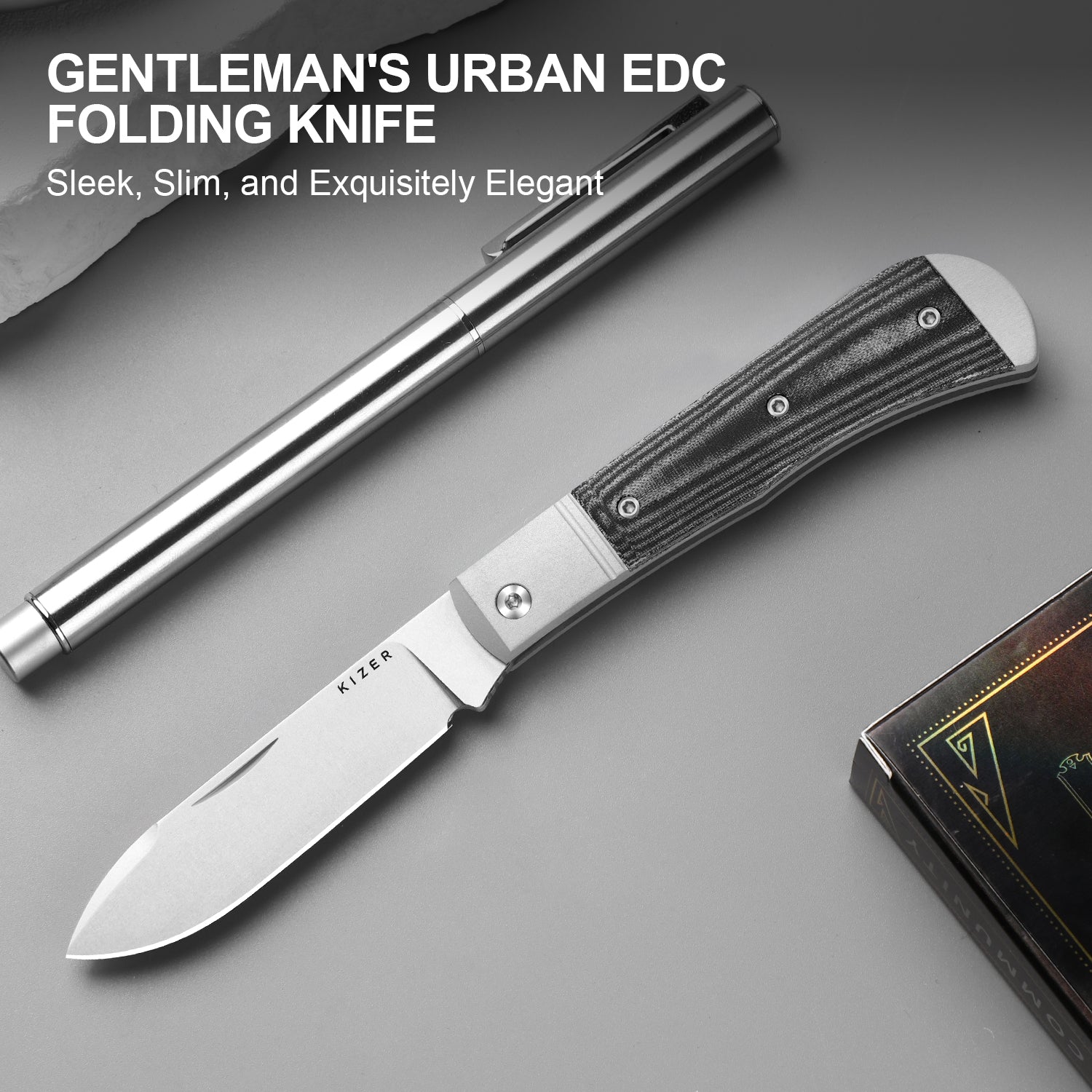 Trestle D | Aluminum & Norplex UltreX™ Micarta | Slip Joint | Nitro-V | KizerV™ 3760A1