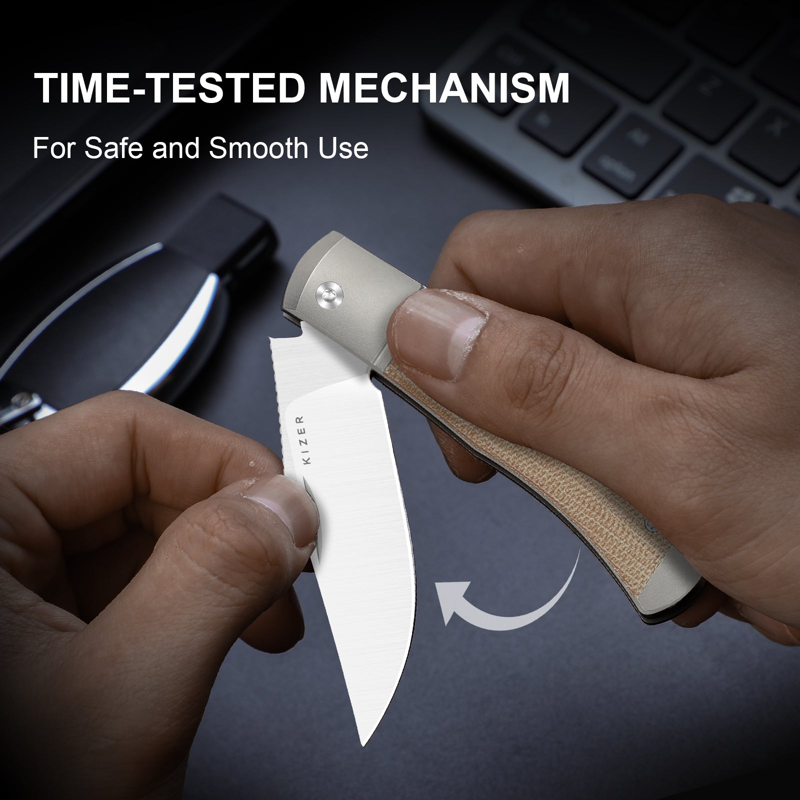 Trestle | 14C28N | Titanium & Micarta | V3761A1