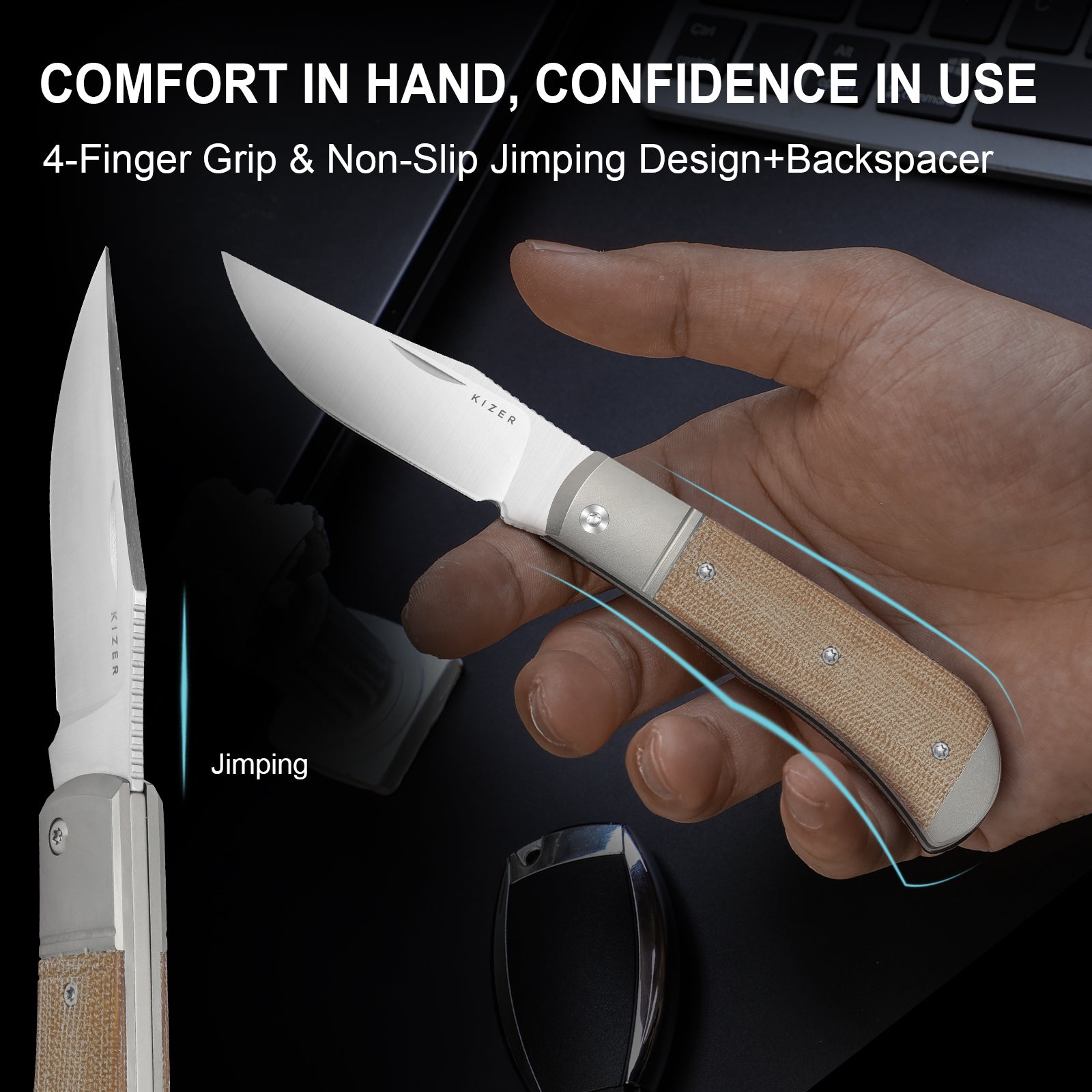 Trestle | 14C28N | Titanium & Micarta | V3761A1