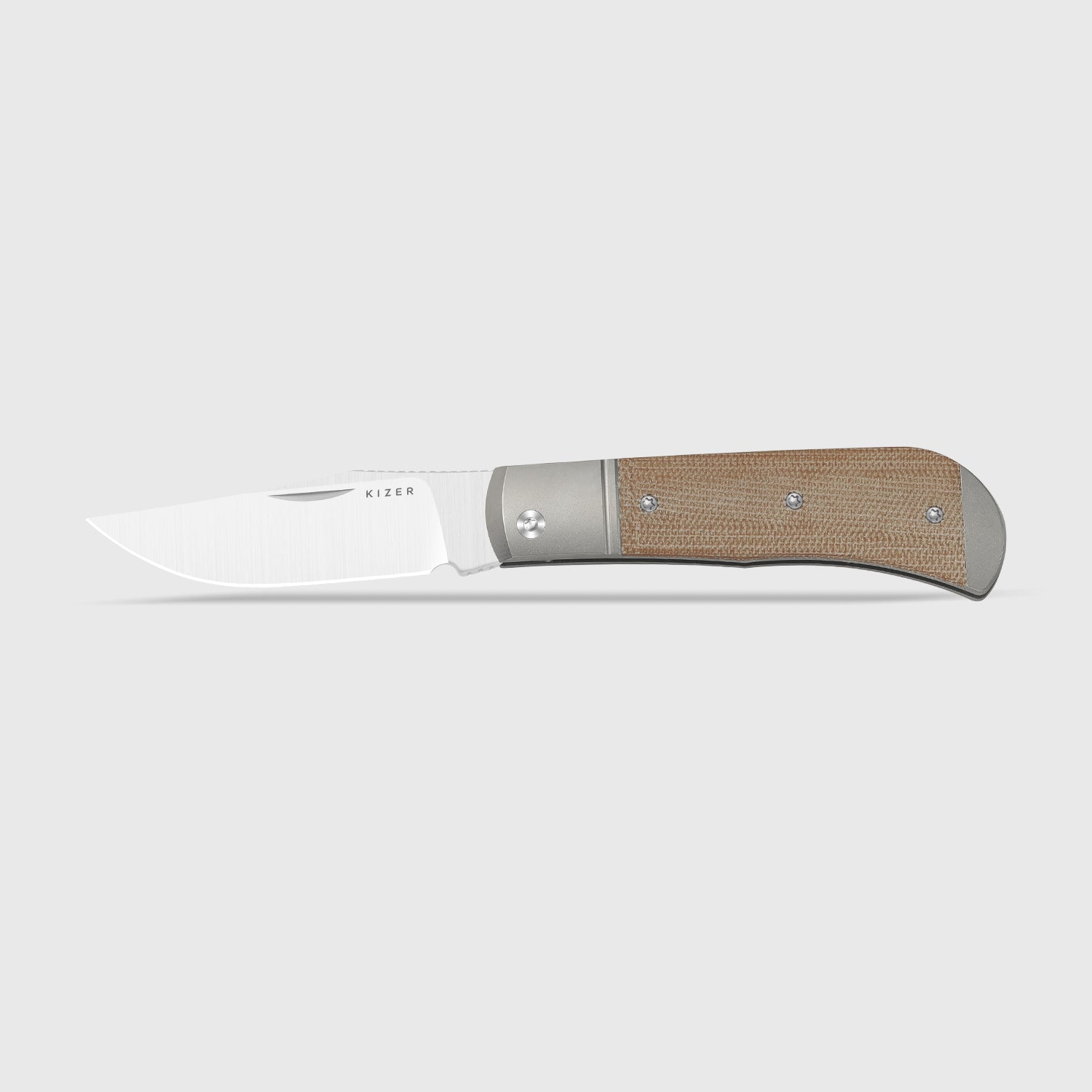 miyu＊② Trestle 2.9 inch 14C28N Titanium & Micarta V3761A1-Kizer