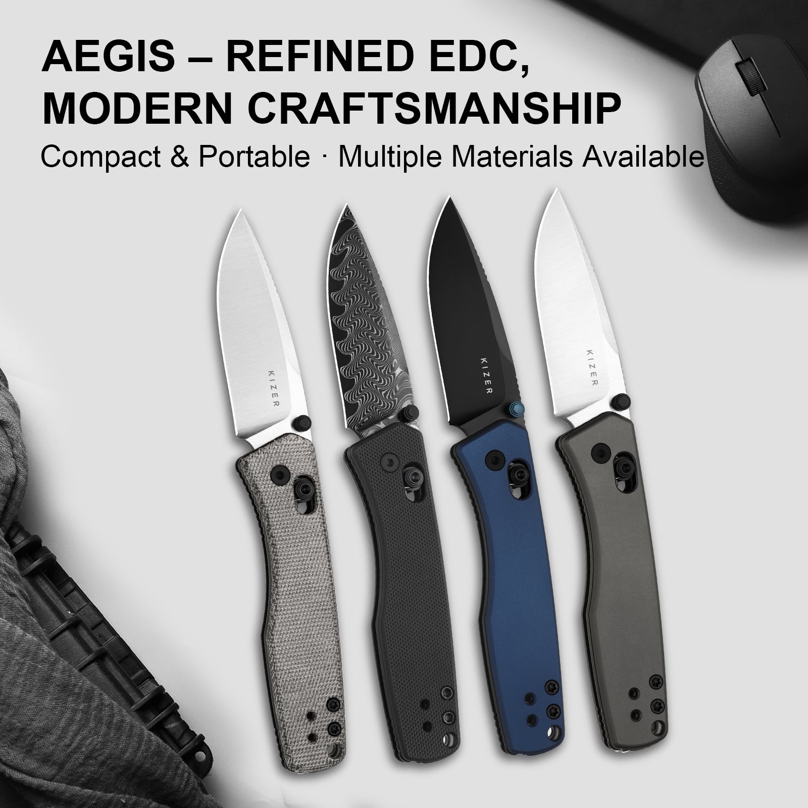 Aegis | Kizer Clutch Lock™ | AEB-L | Aluminum | KizerV™ 3774A4