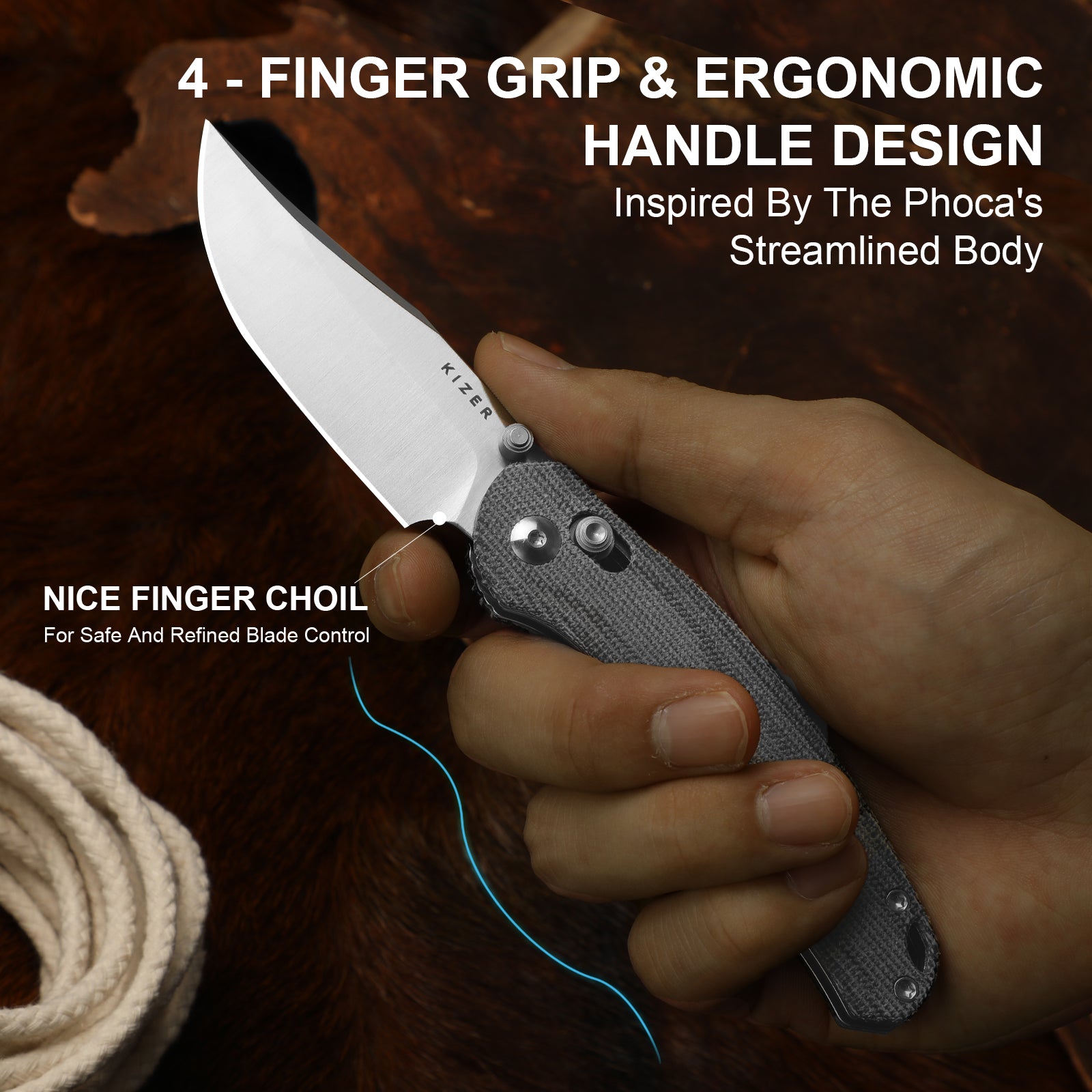 Phoca CC 2.9 inch AEB-L Norplex UltreX Micarta V3780A3-Kizer