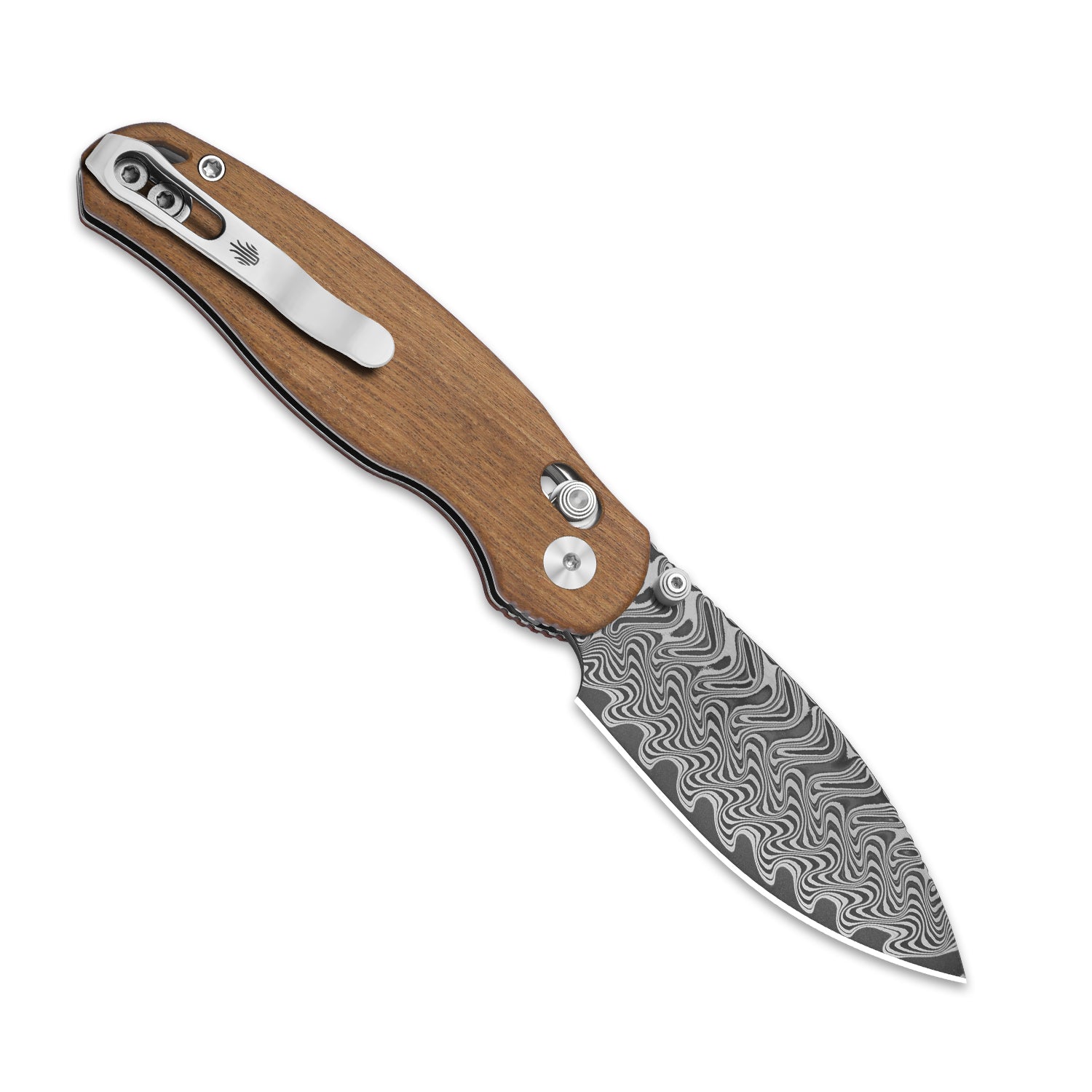 Phoca CD Damascus Mkuruti Wood Clutch Lock - Kizer