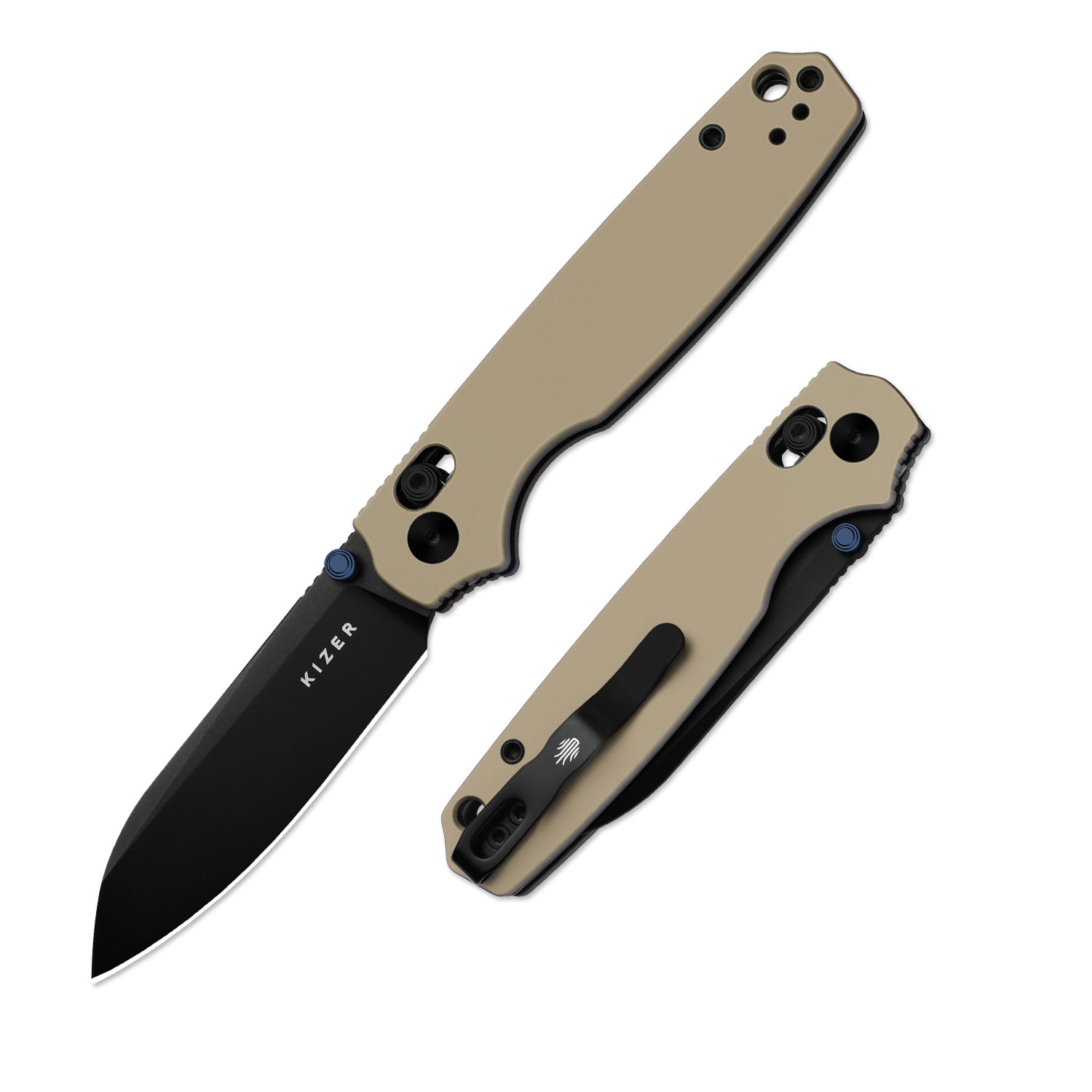 Pokiman CS | Kizer Clutch Lock™ | Sheepsfoot | Four-Finger Full Grip | Aluminum | KizerV™ 3789A6