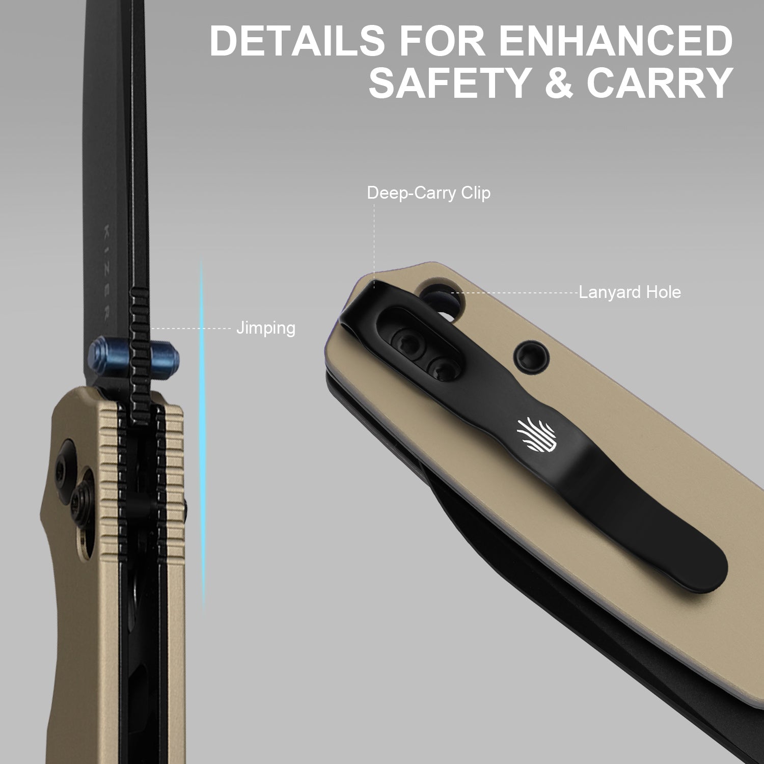 Pokiman CS | Kizer Clutch Lock™ | Sheepsfoot | Four-Finger Full Grip | Aluminum | KizerV™ 3789A6