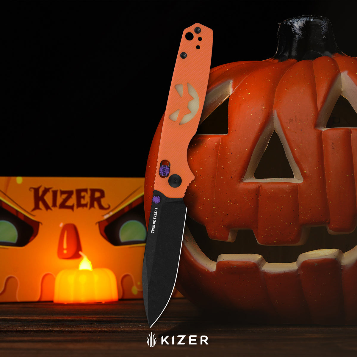 Halloween | Pokiman CD | AEB-L | G10 Handle with GID Inlays | KizerV™ 3789HW2 | Halloween Special Edition