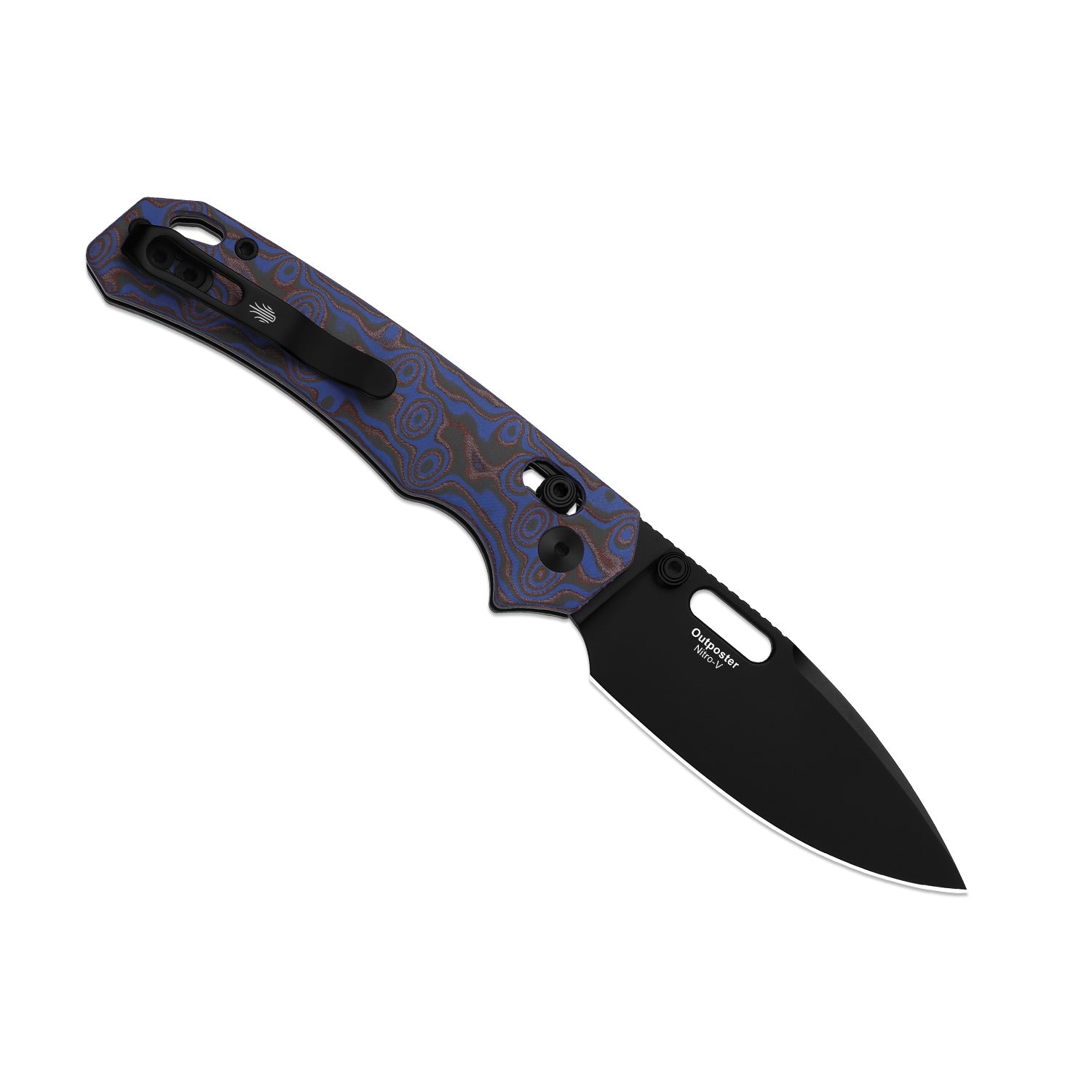 Outposter | Kizer Clutch Lock™ | Vortex Pattern Micarta | Nitro-V+PVD