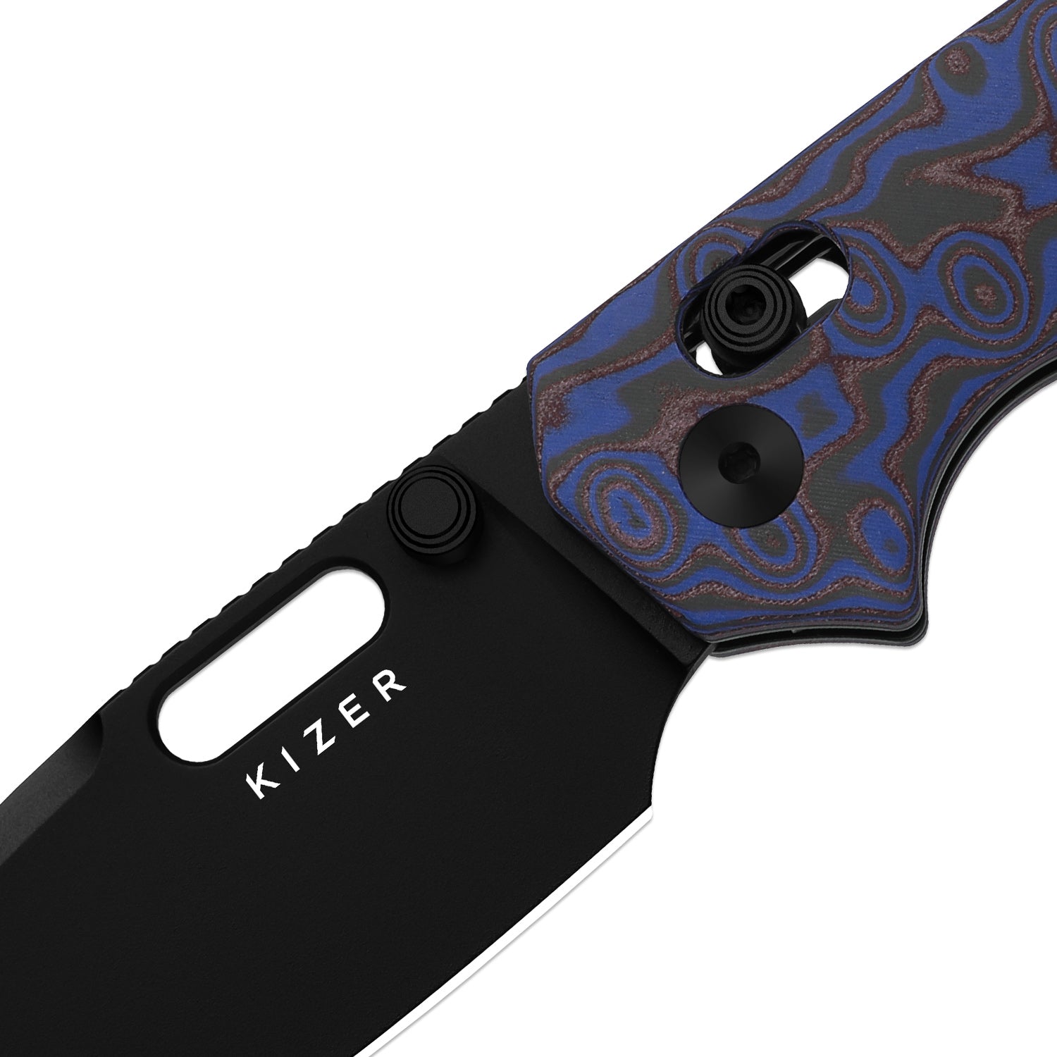 Outposter | Kizer Clutch Lock™ | Vortex Pattern Micarta | Nitro-V+PVD
