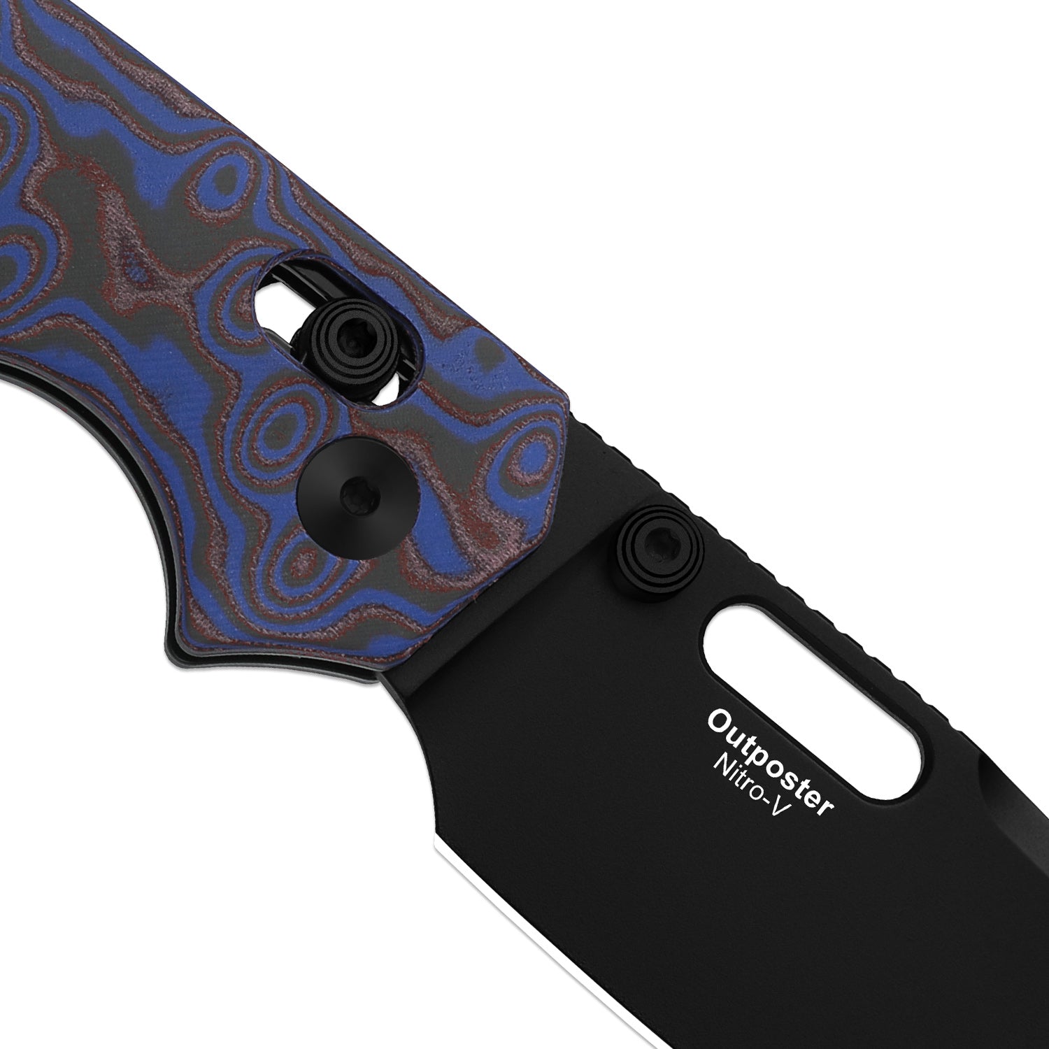 Outposter | Kizer Clutch Lock™ | Vortex Pattern Micarta | Nitro-V+PVD