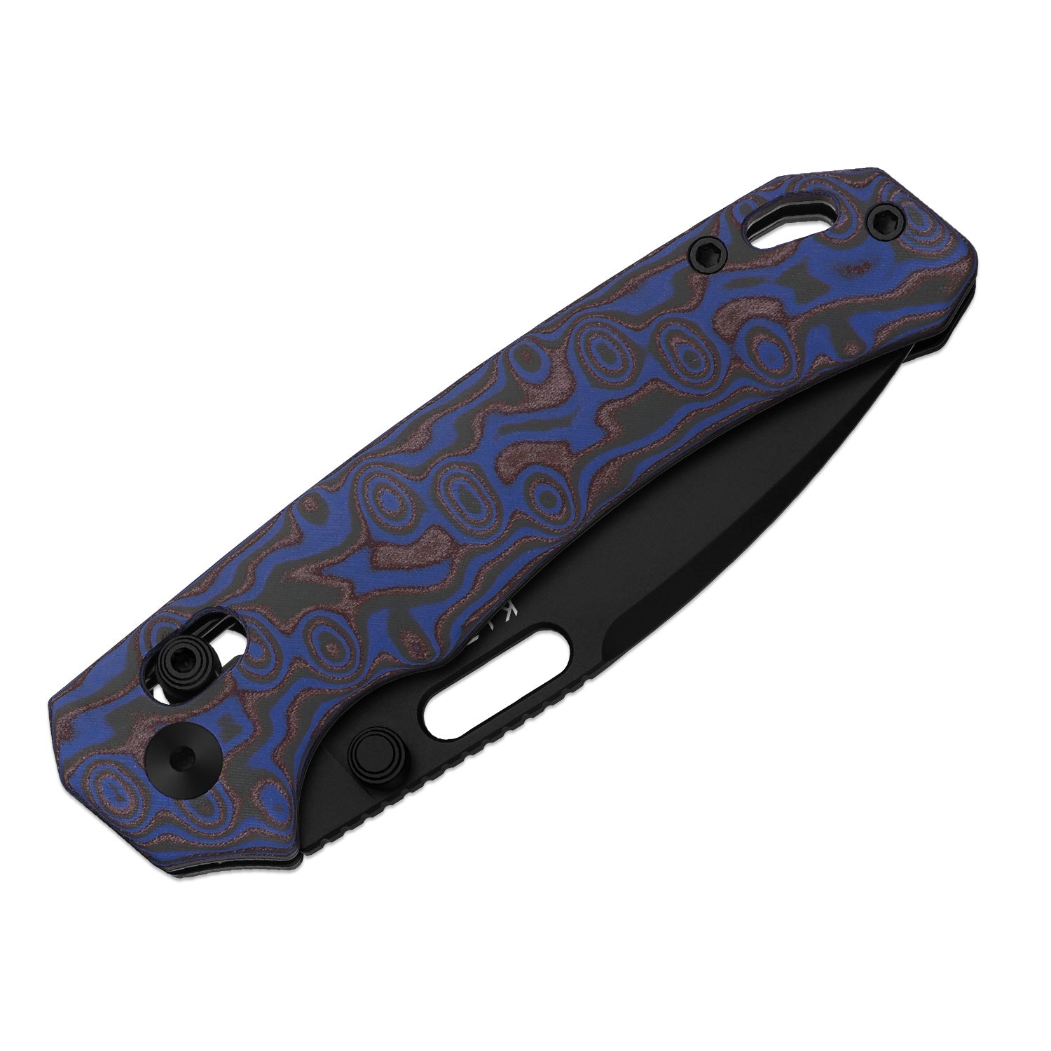 Outposter | Kizer Clutch Lock™ | Vortex Pattern Micarta | Nitro-V+PVD