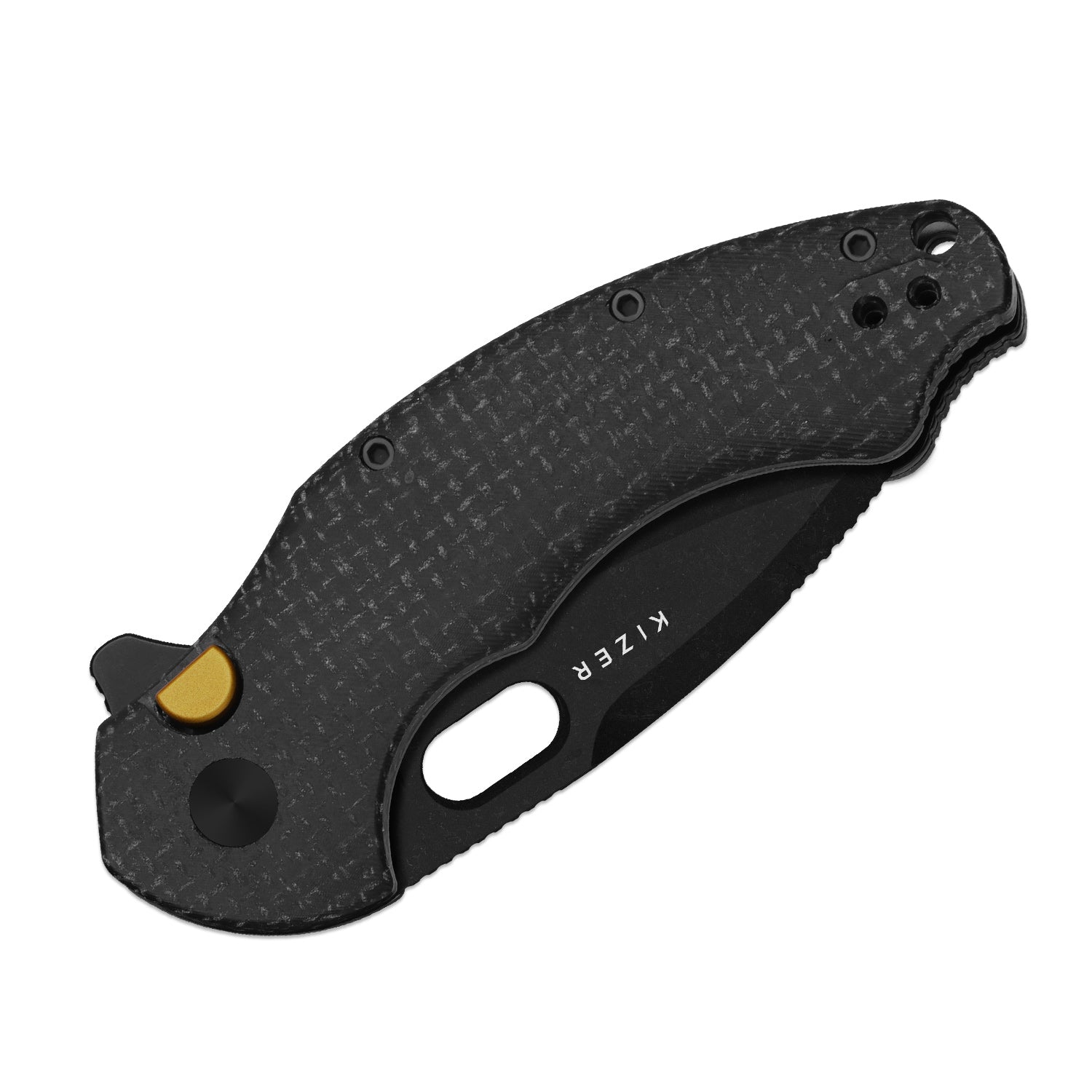 Roach XL | Kizer Button Liner Lock™ | 14C28N | Micarta | KizerV™ 4477B