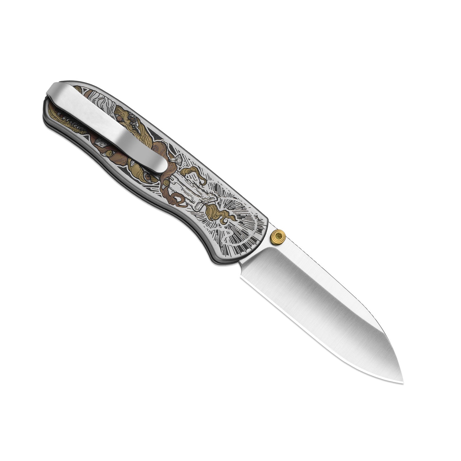 Drop Bear® Zero | Vanax | Hand-brushed | Hollow Grind | Titanium (Lase