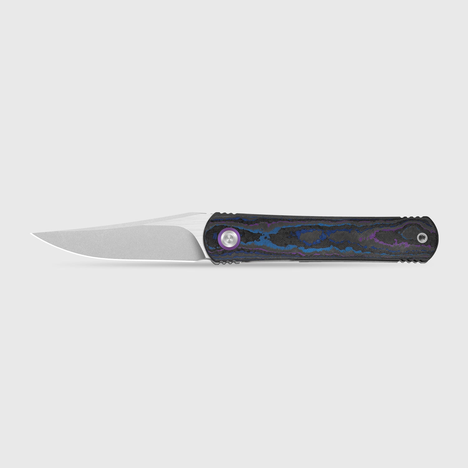 Feist 3 | CPM S90V + Stonewashed & Flat Brushed | Clip Point | Titanium & CamoCarbon Damtanium | KizerX™ 3499.3A2