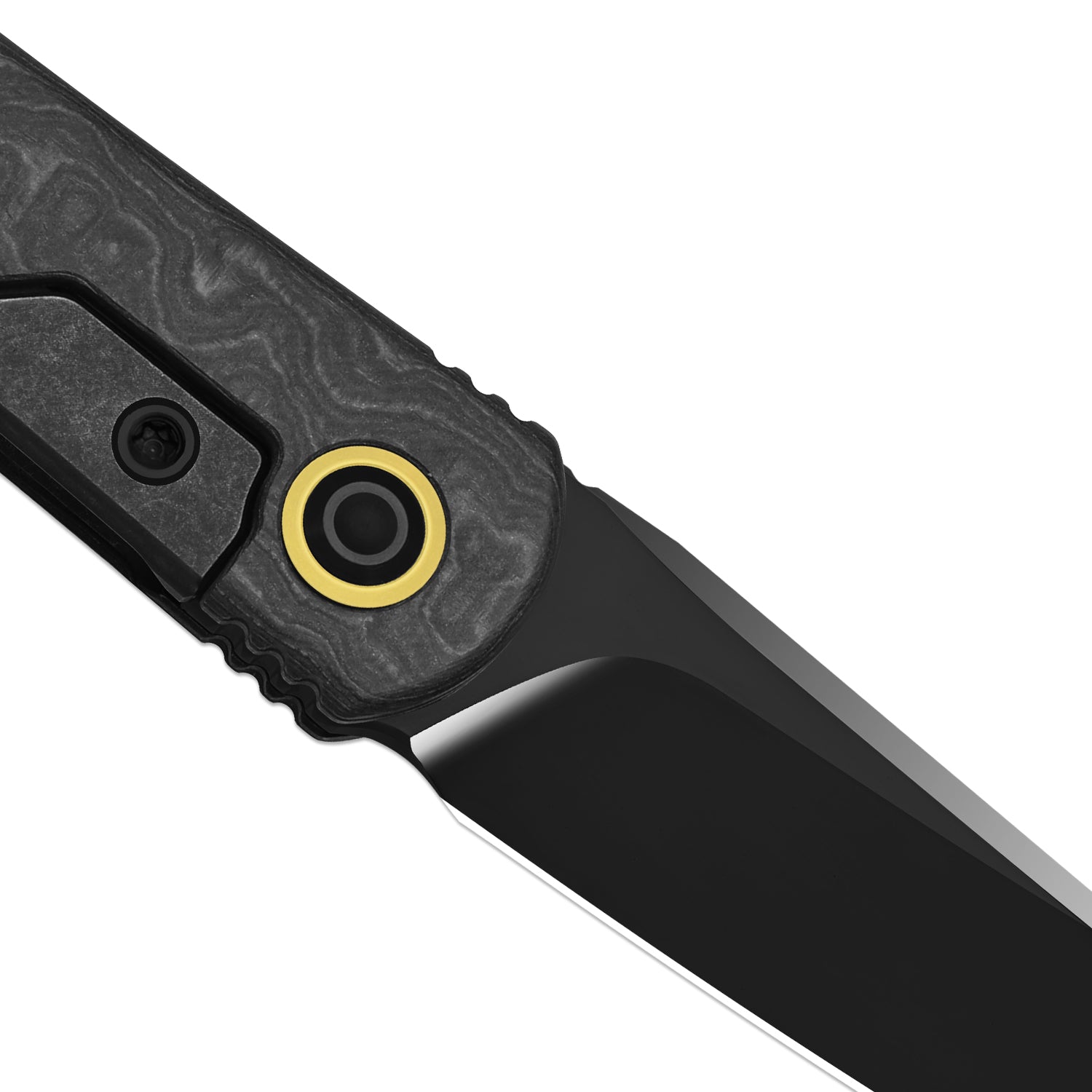 Feist 3 | CPM S90V + Polished DLC Ultra | Titanium (Matte DLC Ultra) & KizerNova™ Quartz | Reverse Tanto | KizerX™ 3499.3A4
