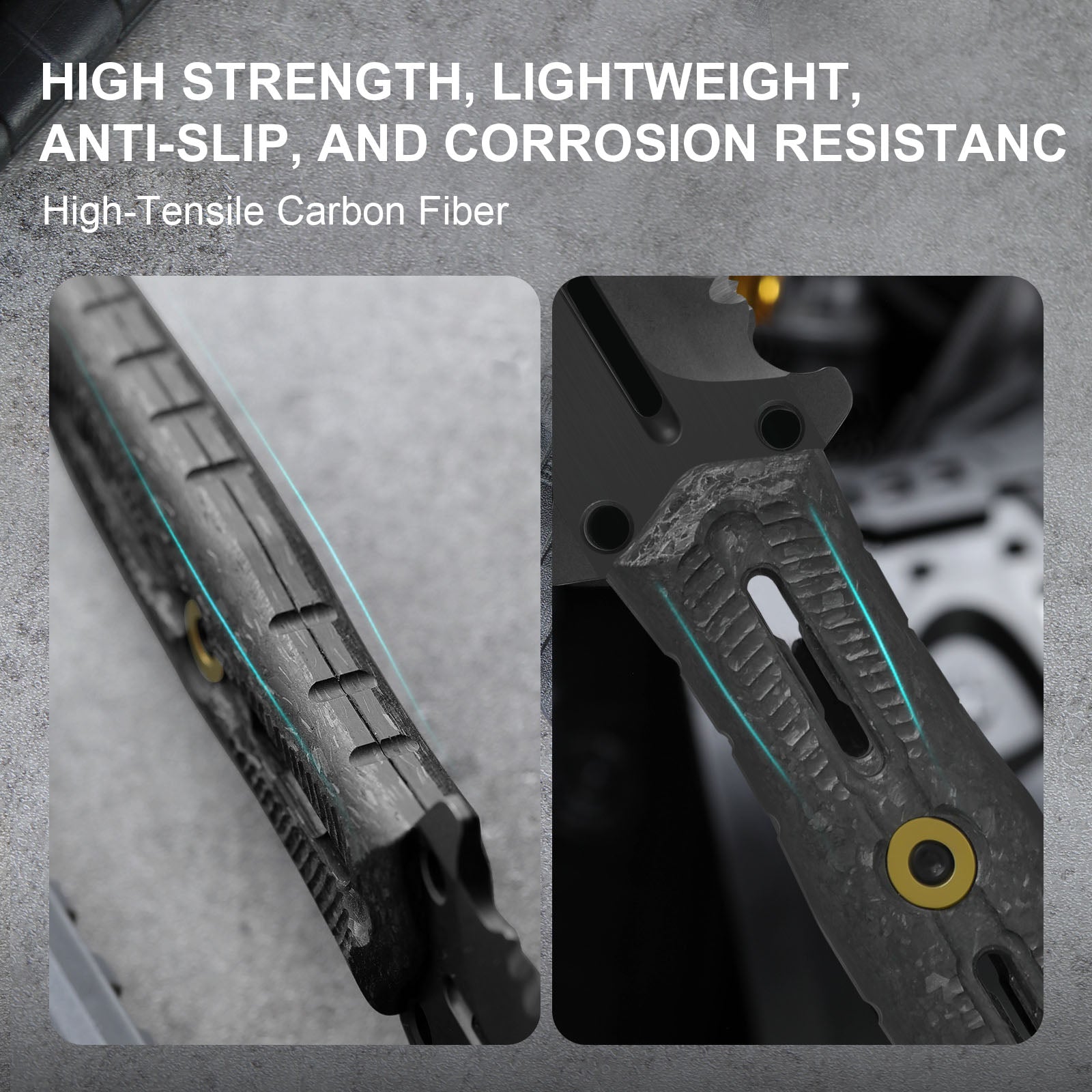 Norcross | M390 | Carbon Fiber | ZX-FB01A2 - Single Edged | KIZERX®