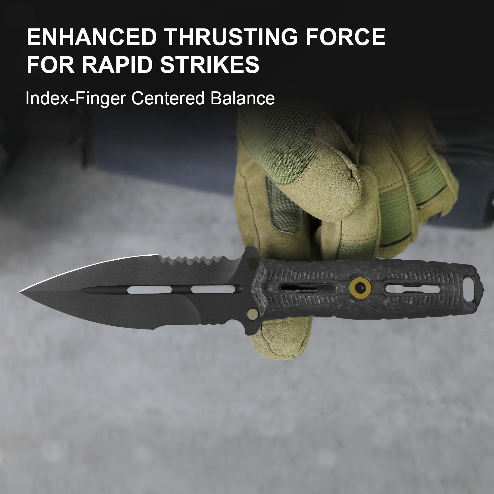 Norcross | M390 | Carbon Fiber | ZX-FB01A2 - Single Edged | KIZERX®