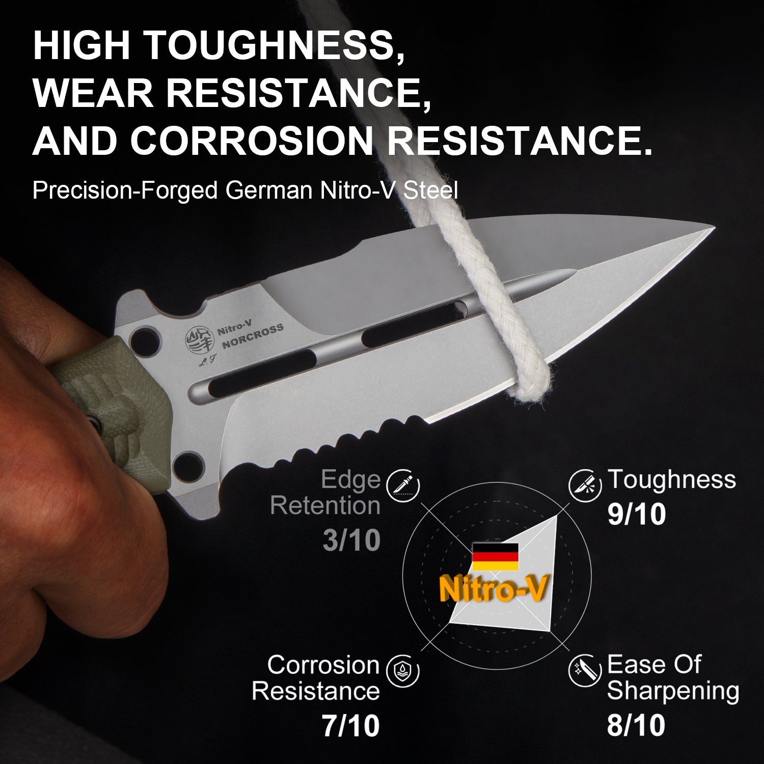 NORCROSS 4.09 inch Nitro-V G10 ZX-FB01A4-Kizer