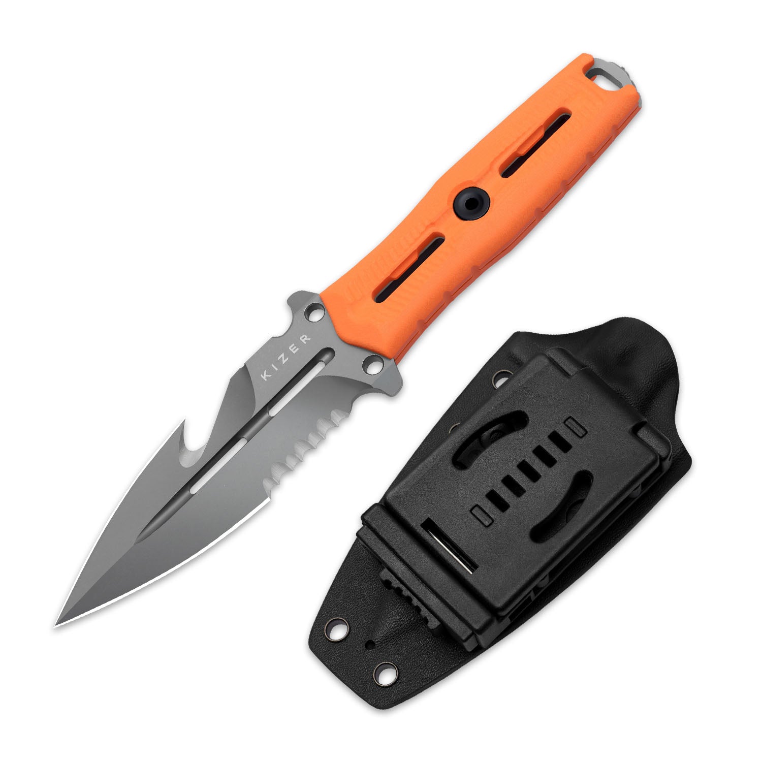 NORCROSS | Nitro-V | Orange G10 | ZX-FB01A5 - Double Edged | KIZERX®