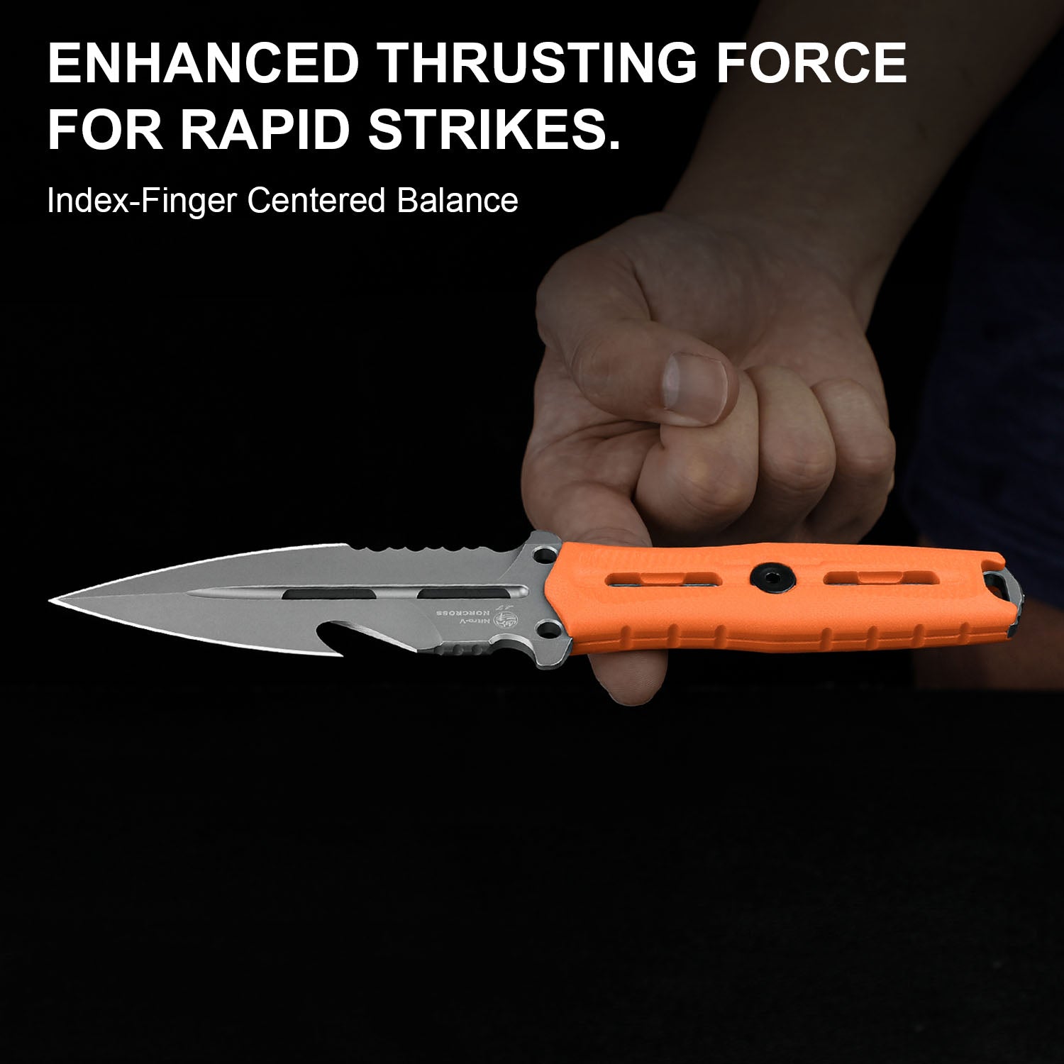 NORCROSS | Nitro-V | Orange G10 | ZX-FB01A5 - Double Edged | KIZERX®