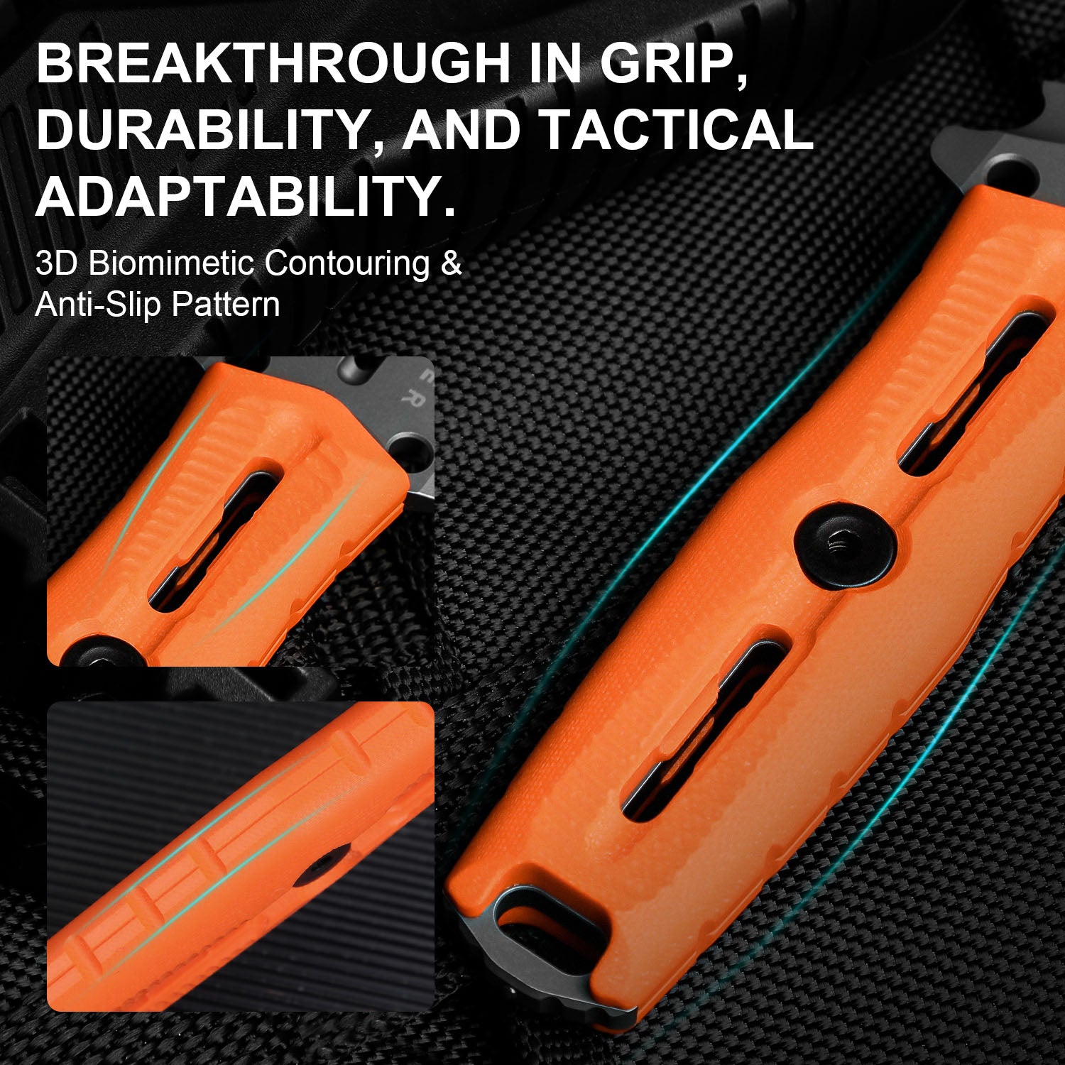 NORCROSS | Nitro-V | Orange G10 | ZX-FB01A6 - Single Edged | KIZERX®