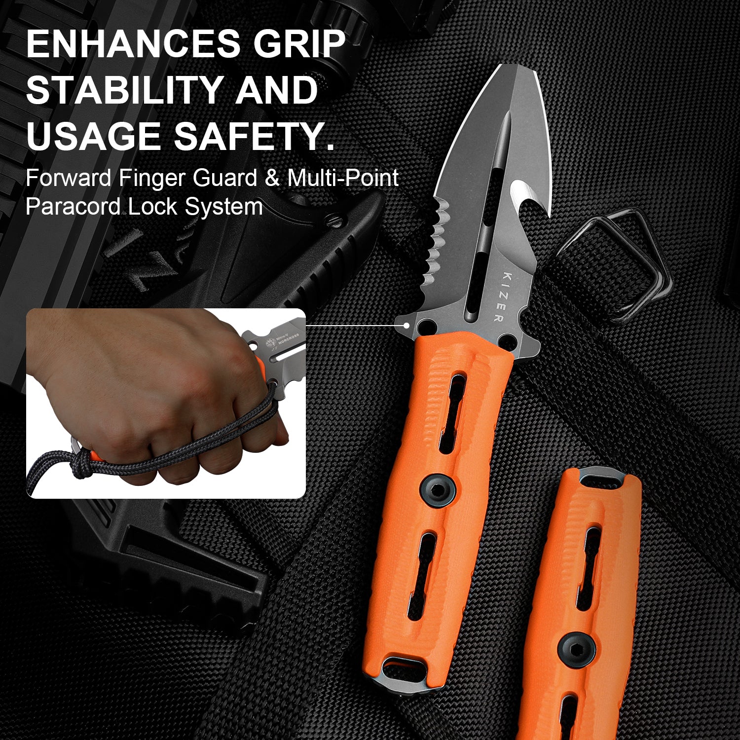 NORCROSS | Nitro-V | Orange G10 | ZX-FB01A7 | Exclusive - Double Edged | KIZERX®