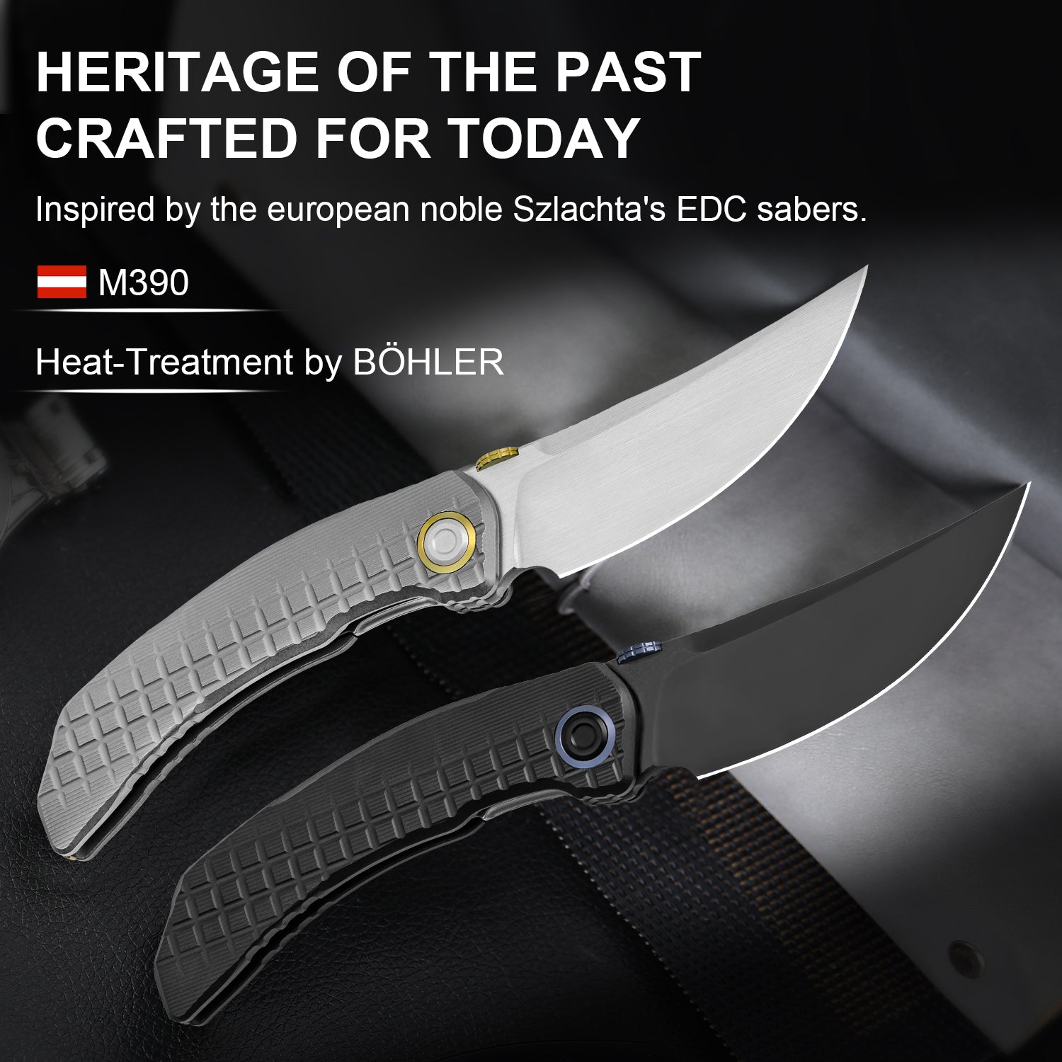 SZLACHTA 3.23 inch M390 Titanium ZX-FK02A2-Kizer