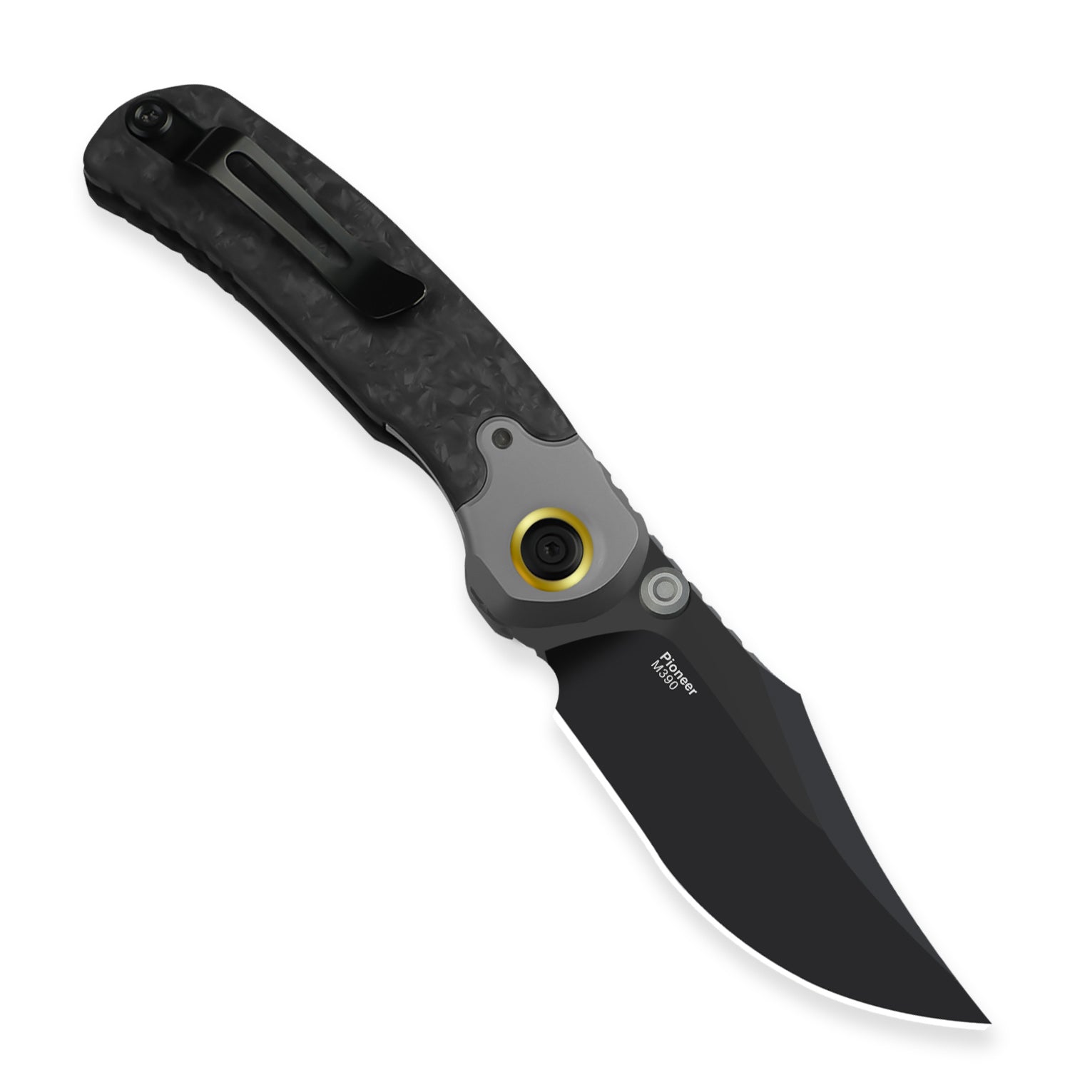 PIONEER 3.2 inch M390 Titanium & Marble Carbon Fiber ZX-FK03A1-Kizer