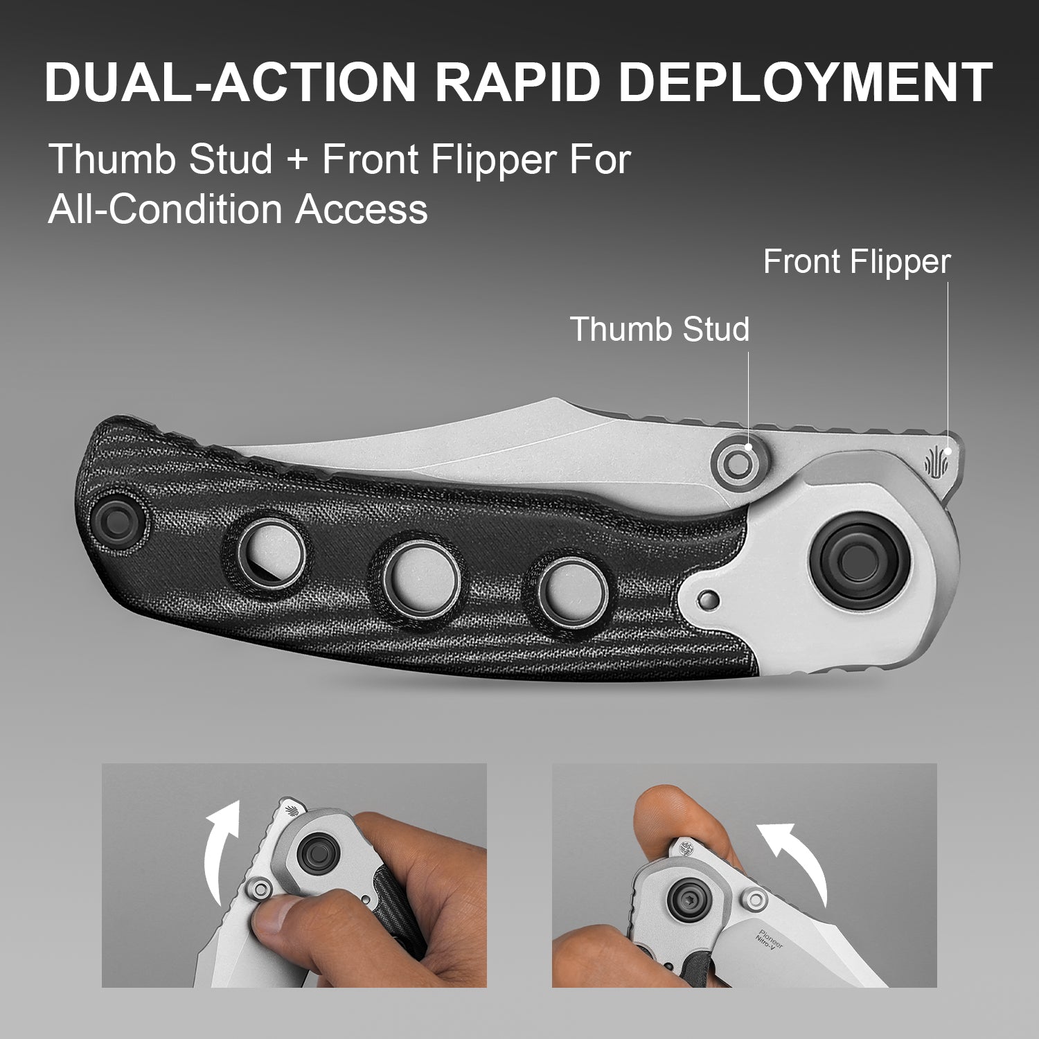 PIONEER | Nitro-V | Aluminum & Micarta | ZX-FK03A3 | KIZERX®