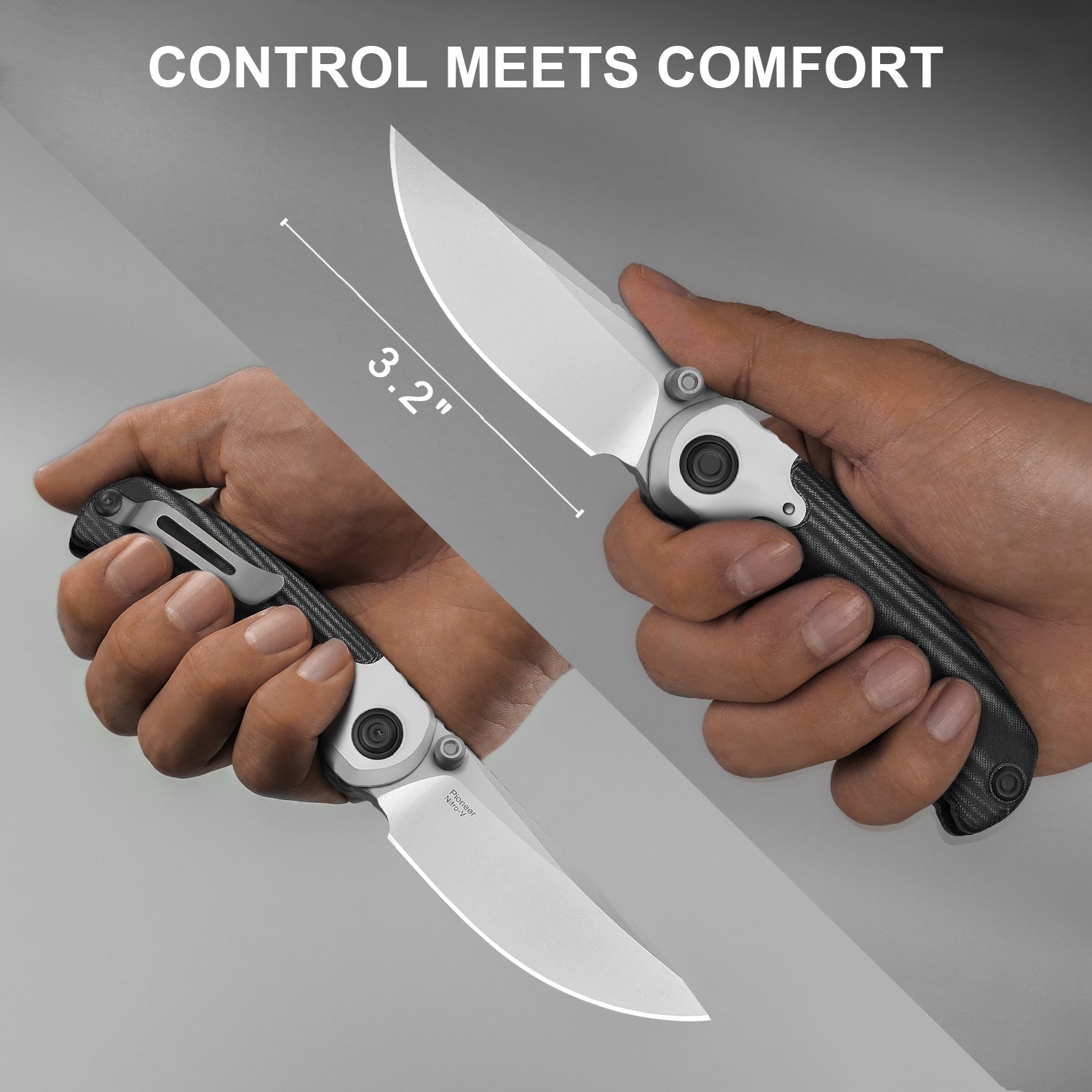 PIONEER 3.2 inch Nitro-V Aluminum & Micarta ZX-FK03A6-Kizer