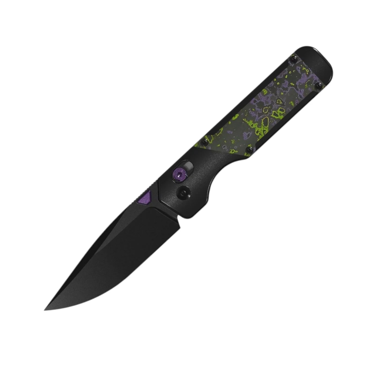 Kizer Militaw Blade City Exclusive Folding Knife – S45VN DLC Blade, Hulk Camo Carbon Inlay /200